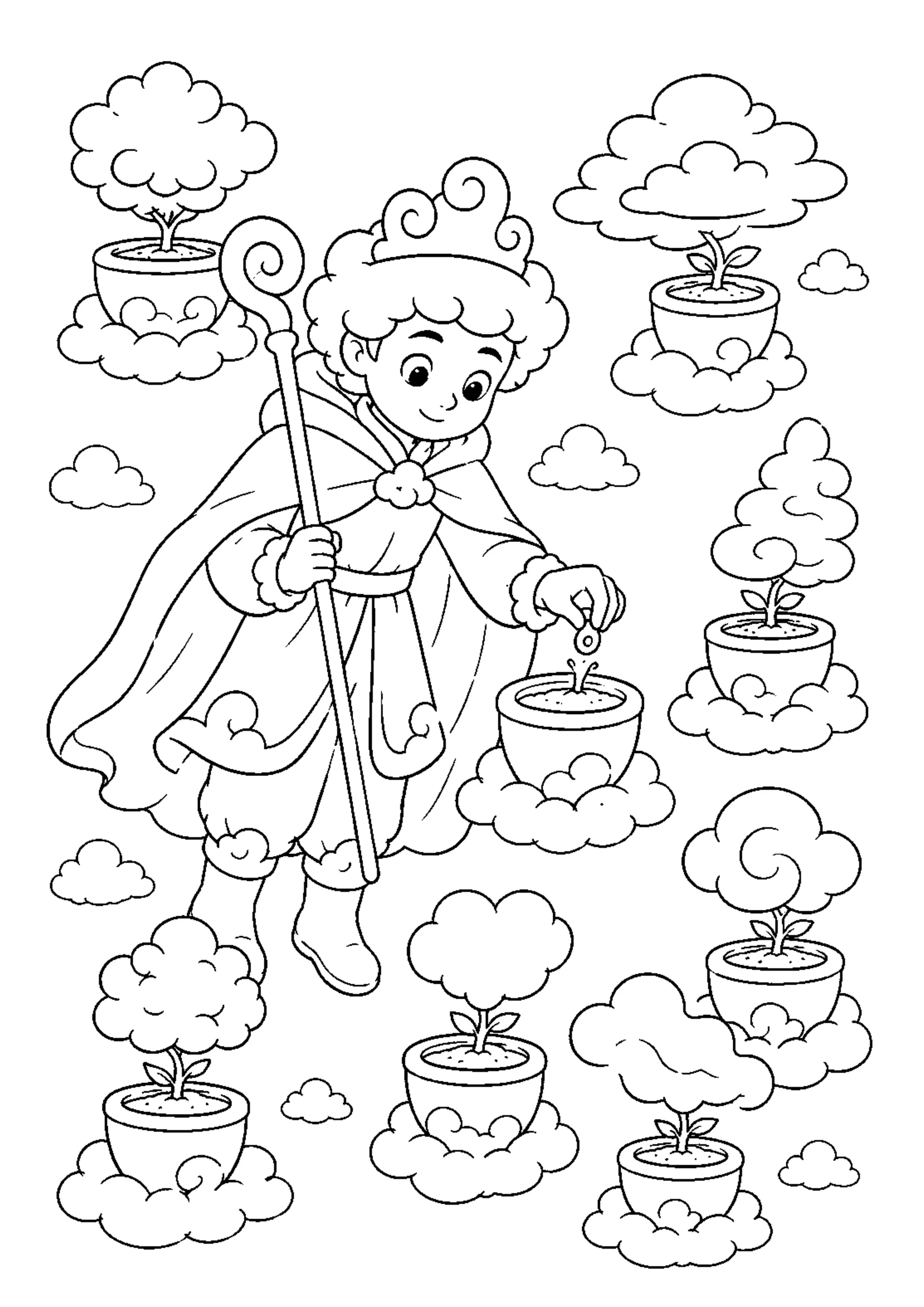 Coloriage Gardien des nuages à imprimer – dessin 4