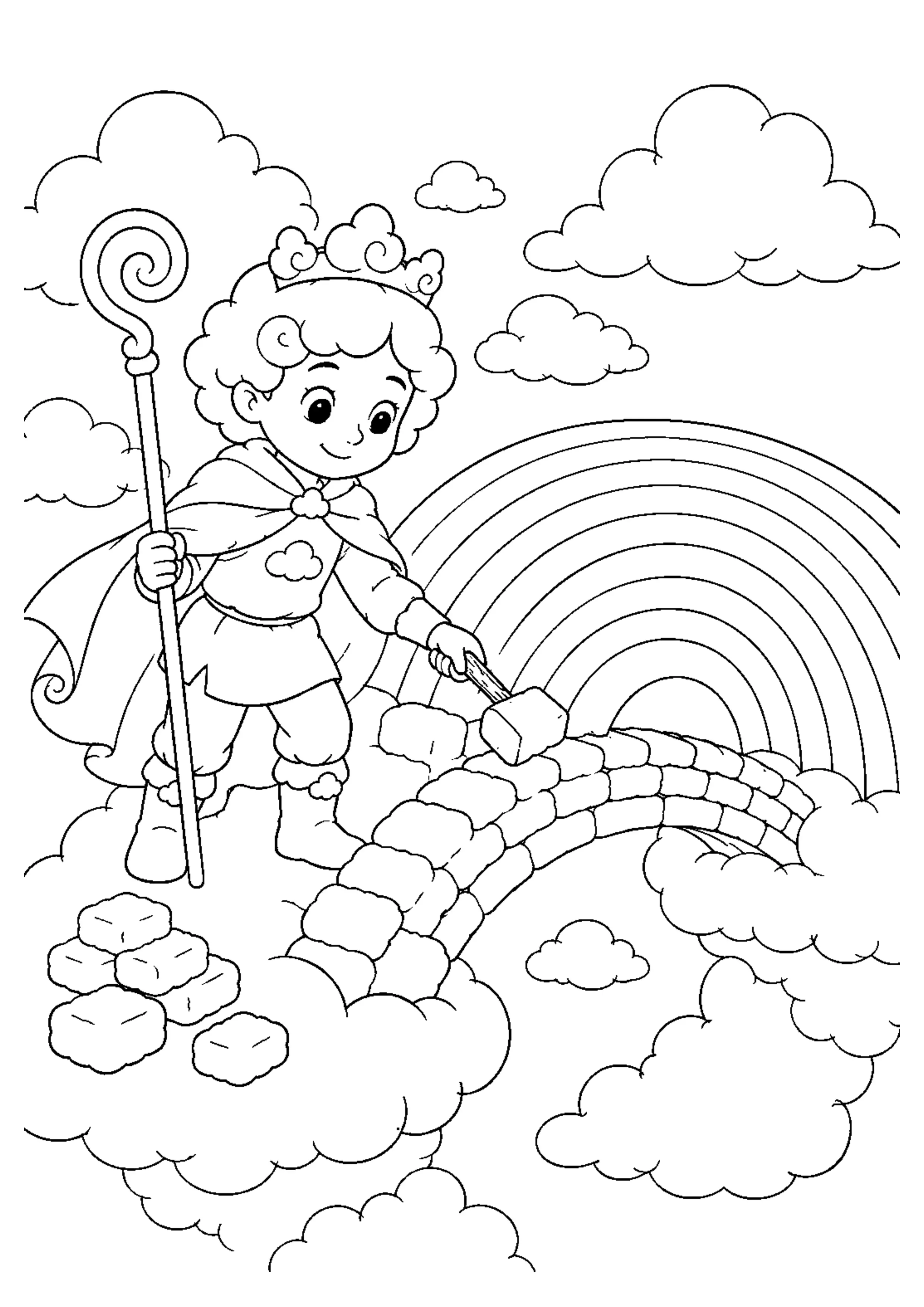 Coloriage Gardien des nuages à imprimer – dessin n°6