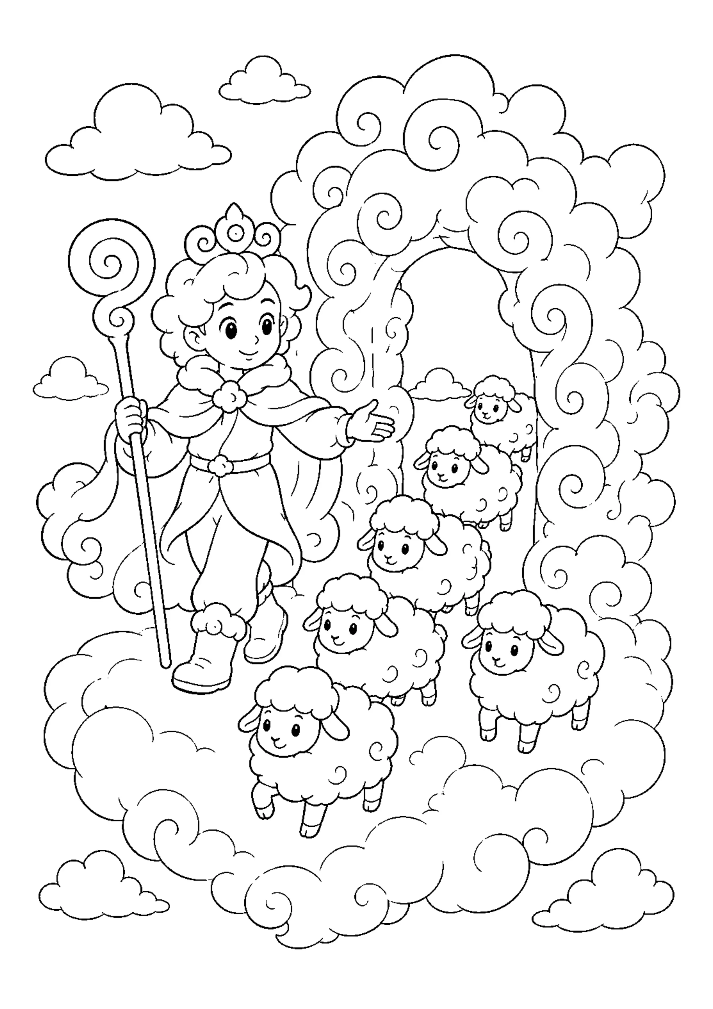 Coloriage Gardien des nuages à imprimer – dessin n°7