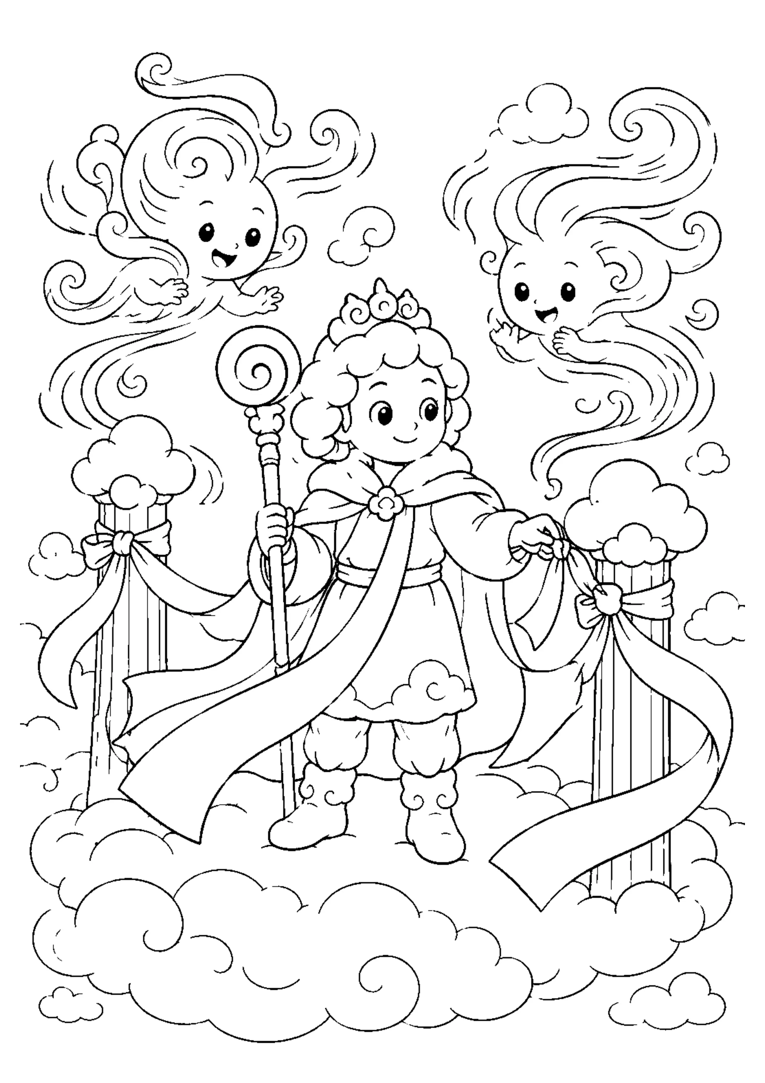 Coloriage Gardien des nuages à imprimer – dessin n°8