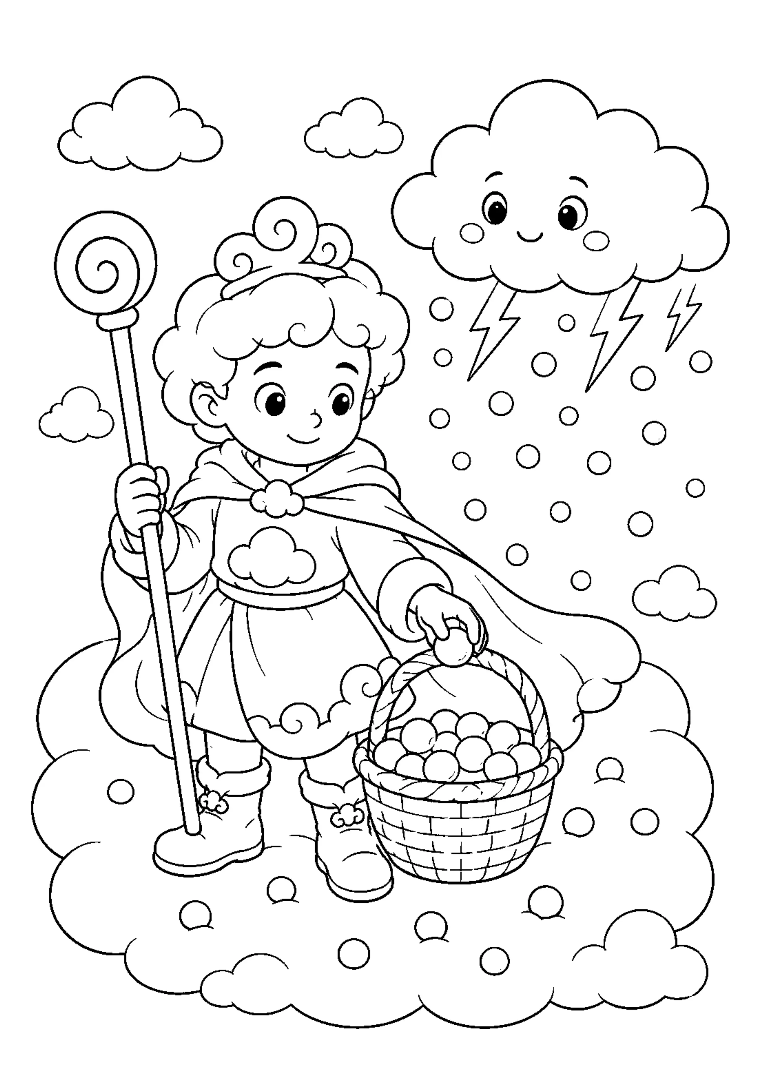 Coloriage Gardien des nuages à imprimer – dessin n°10