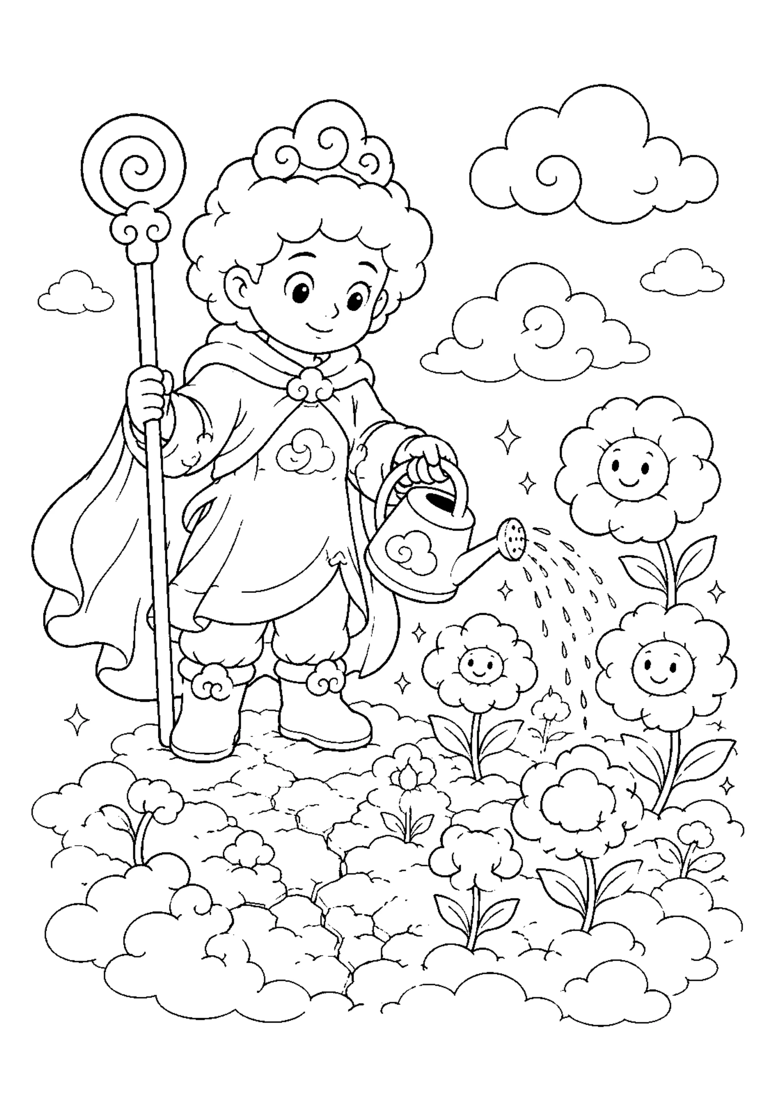 Coloriage Gardien des nuages à imprimer – dessin n°12
