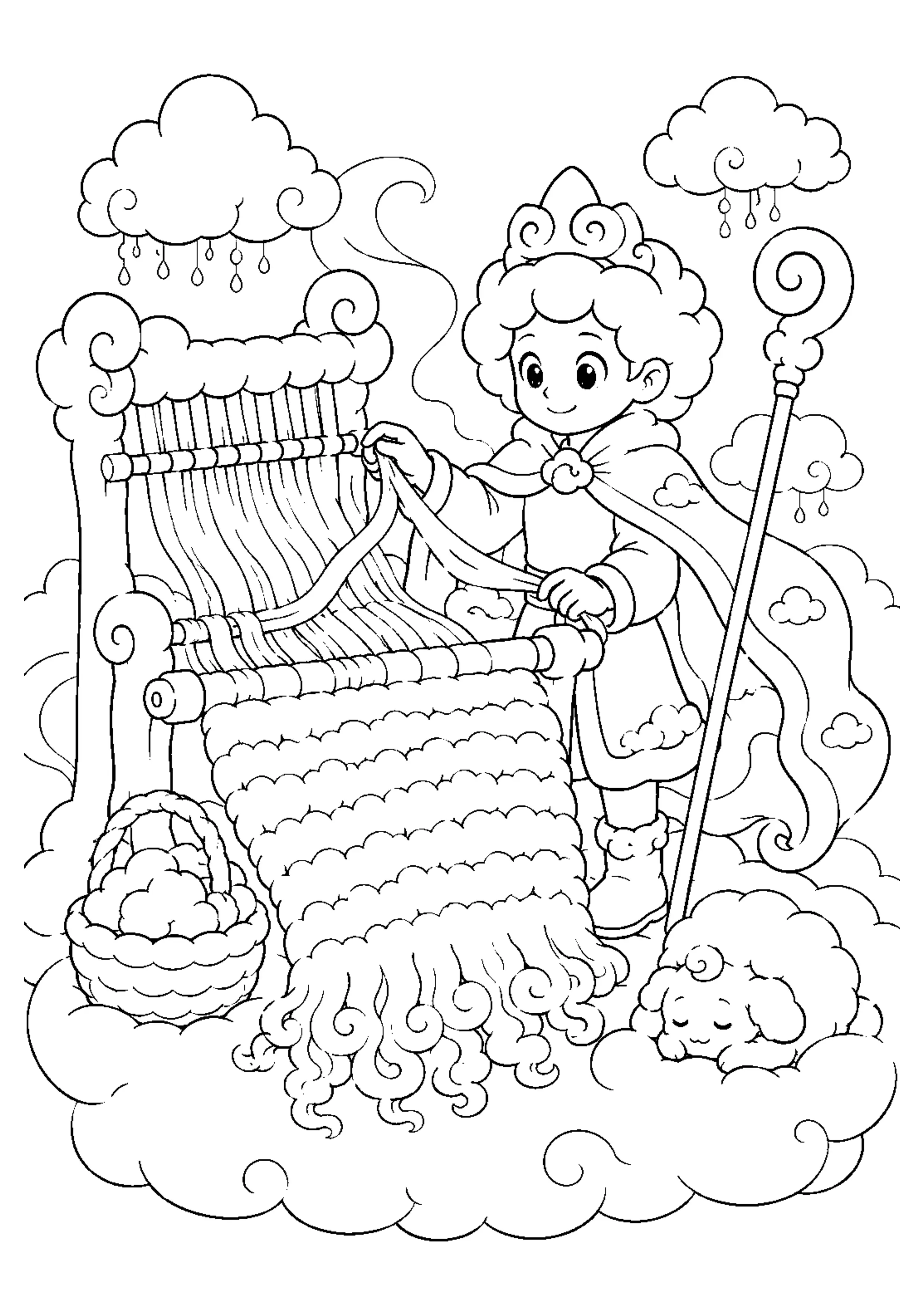 Coloriage Gardien des nuages à imprimer – dessin n°14