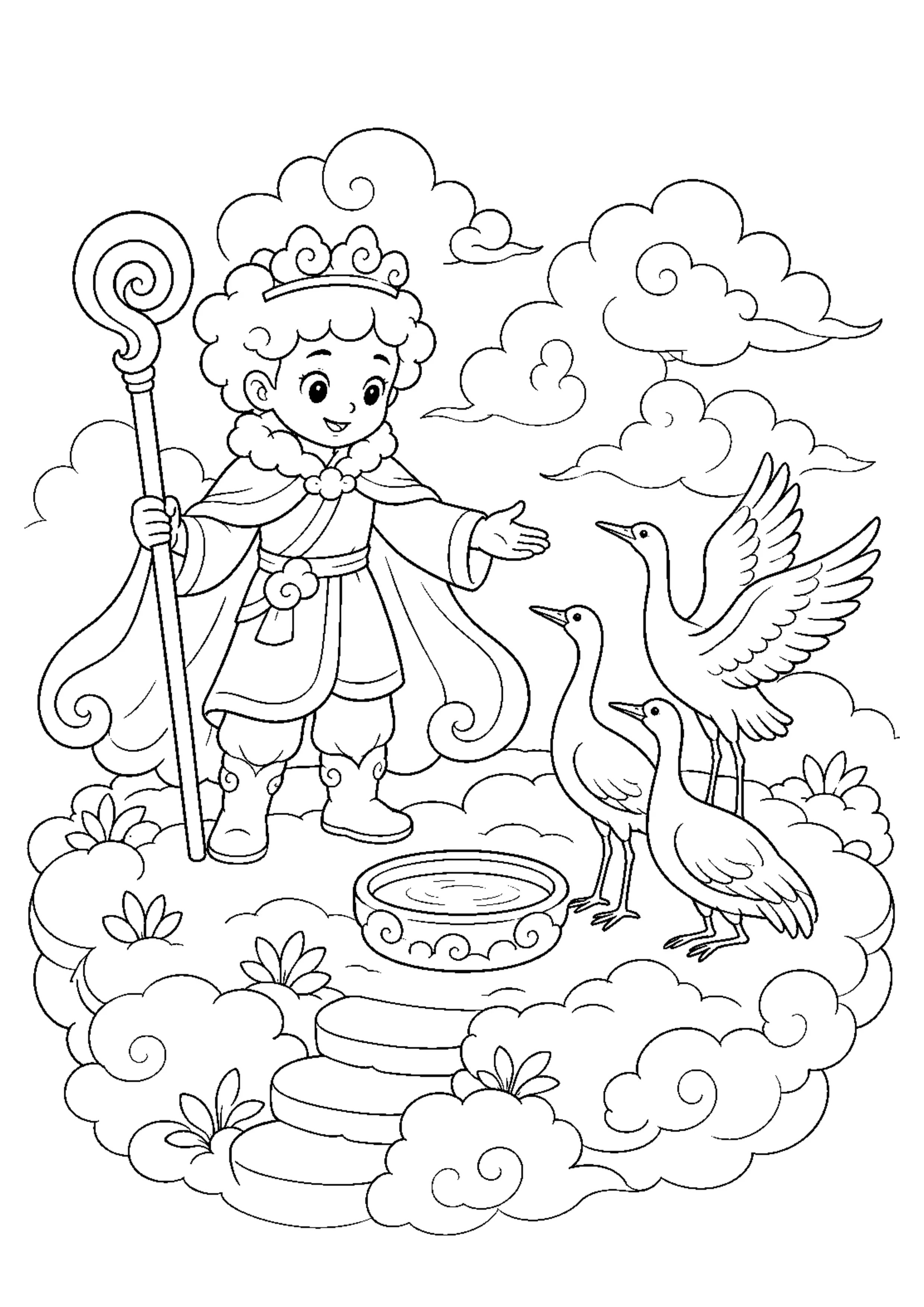 Coloriage Gardien des nuages à imprimer – dessin n°15