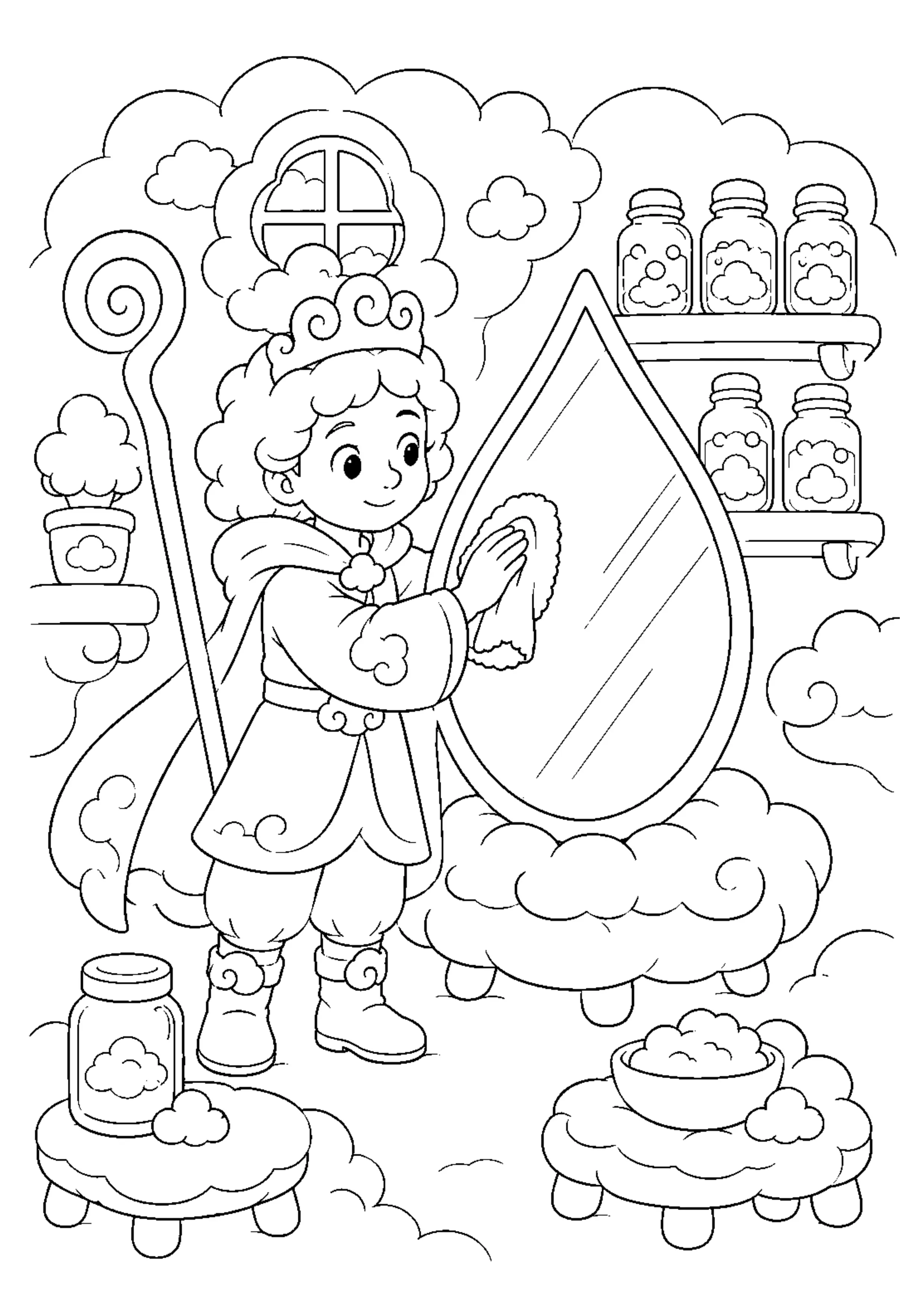 Coloriage Gardien des nuages à imprimer – dessin n°16