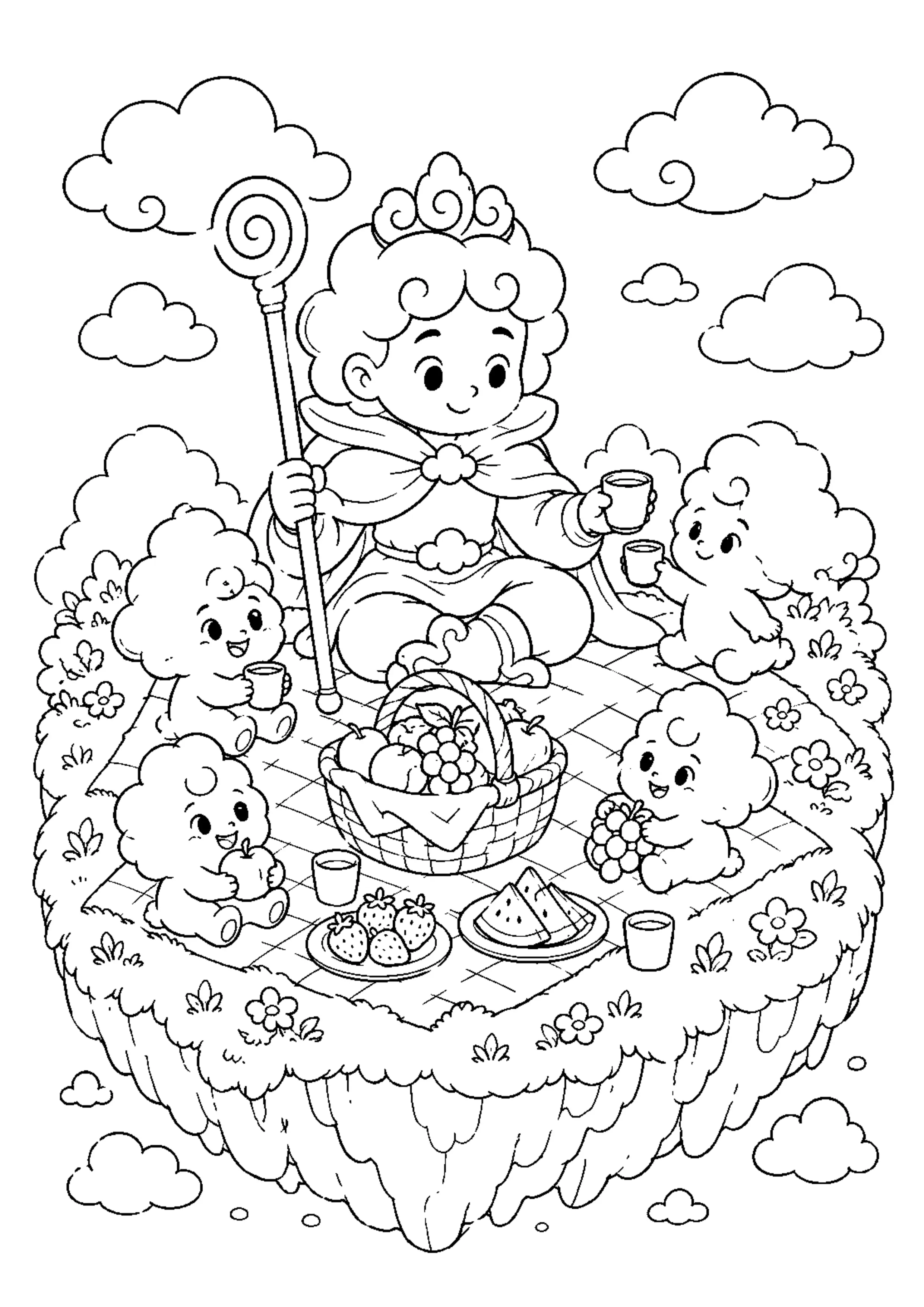Coloriage Gardien des nuages à imprimer – dessin n°19