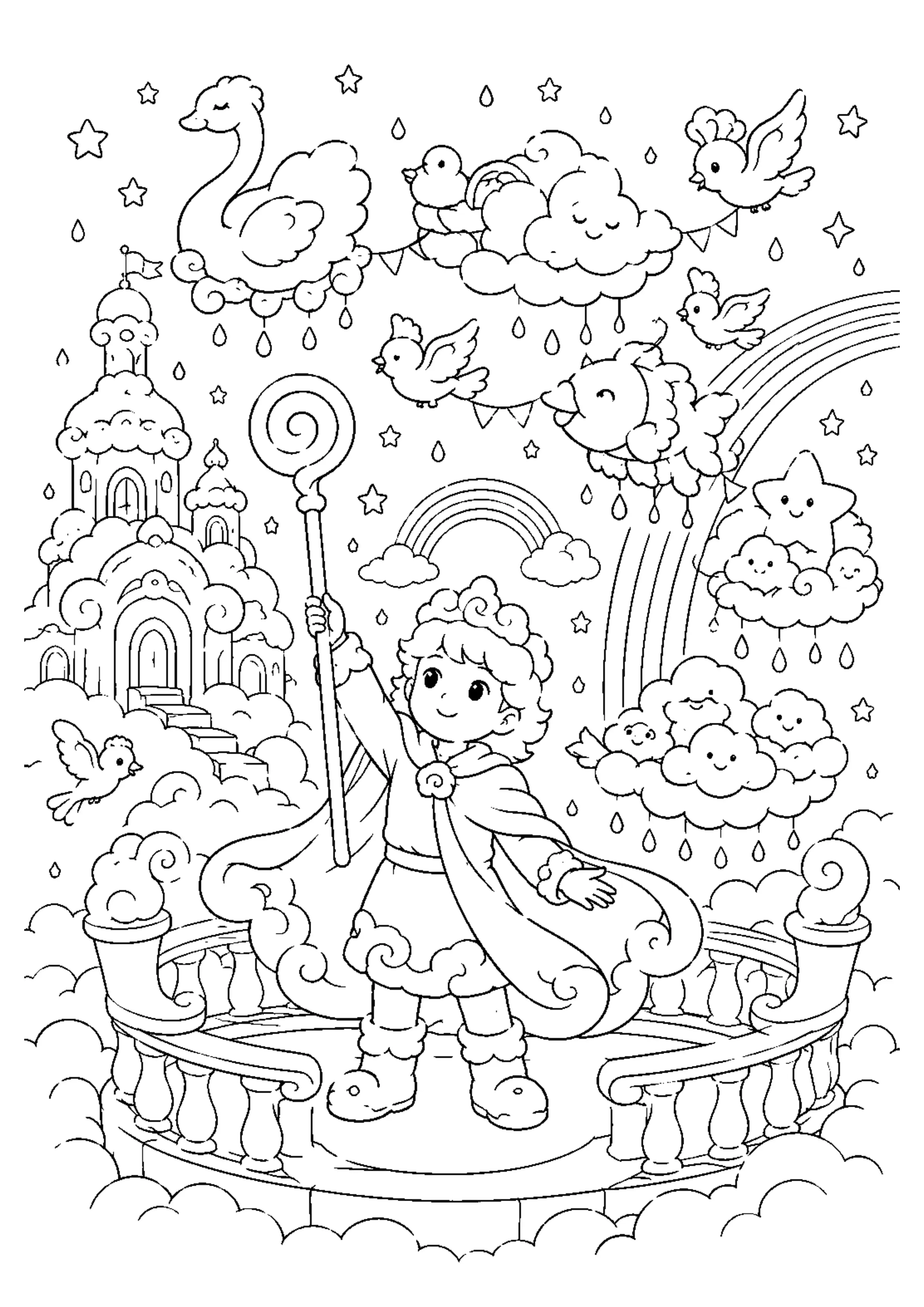 Coloriage Gardien des nuages à imprimer – dessin n°20