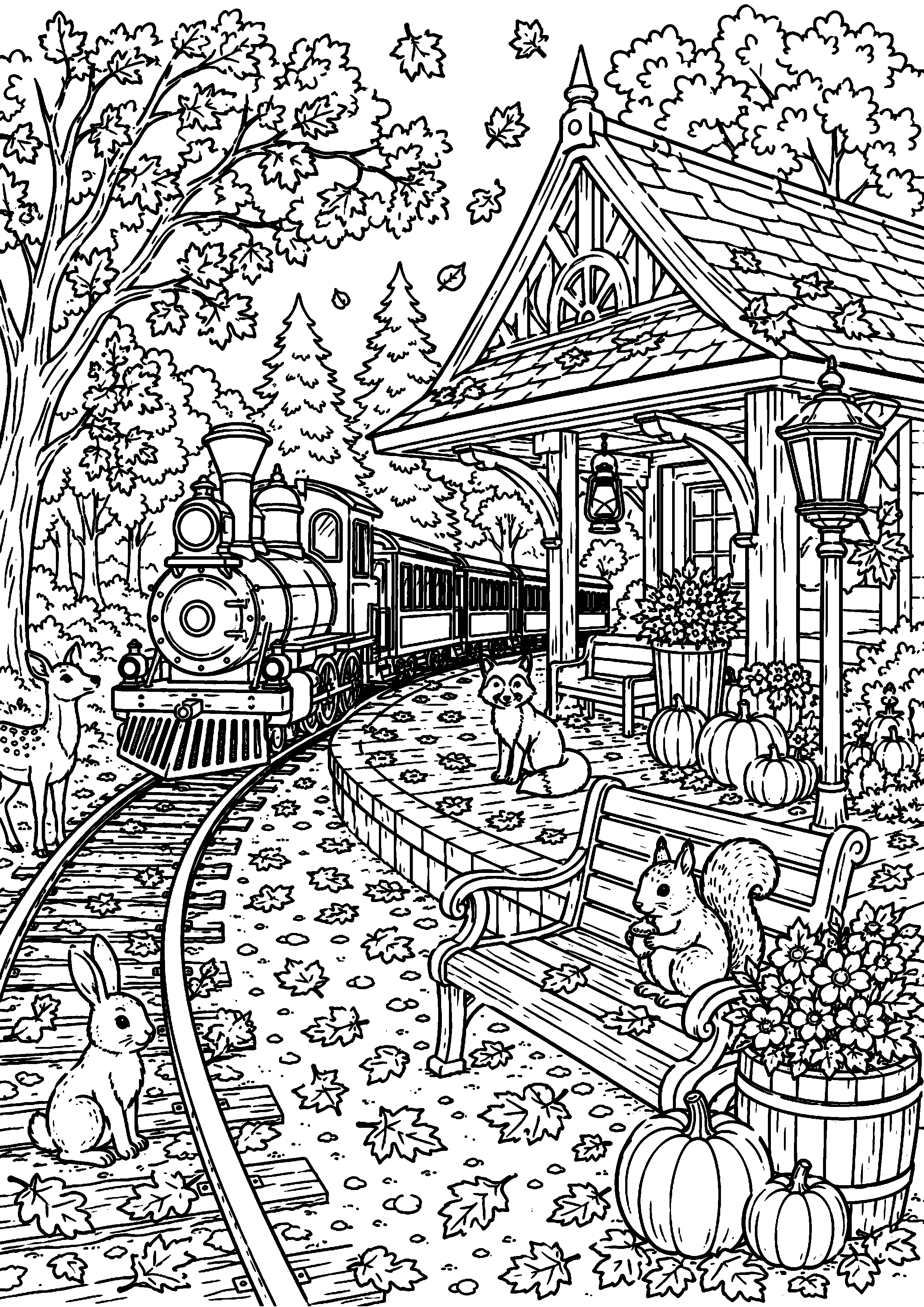 Coloriage gare à imprimer – dessin n°10