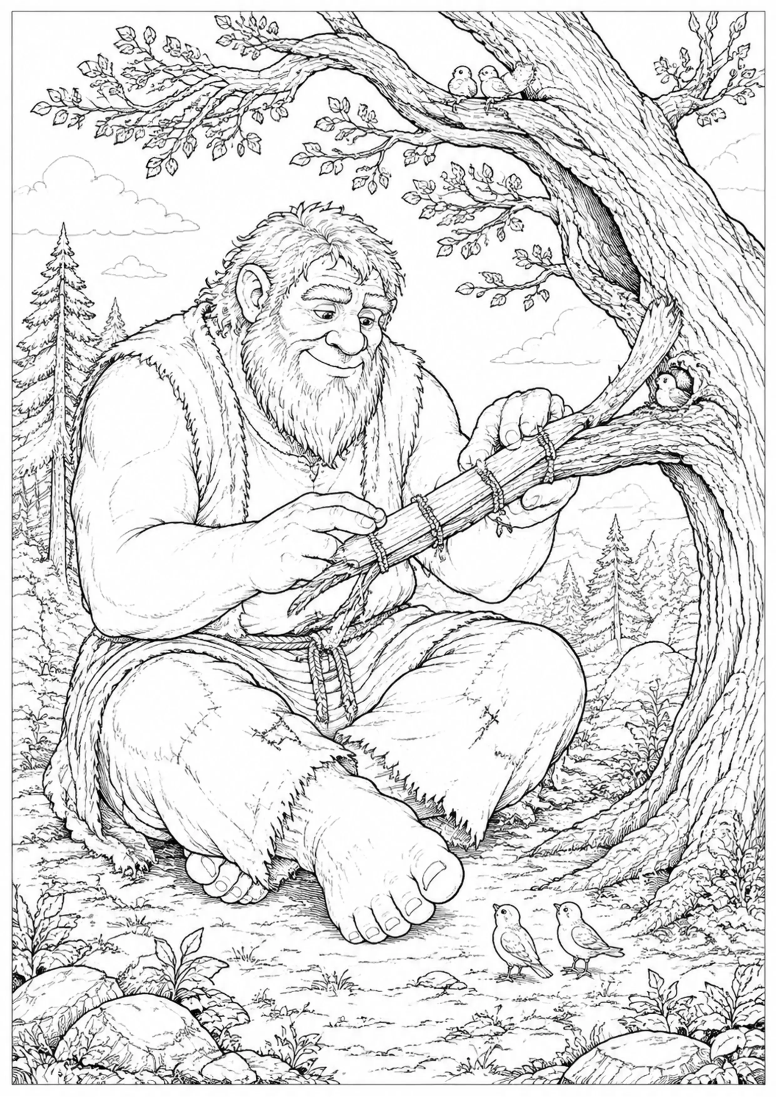 Coloriage Géant bienveillant à imprimer – dessin 4
