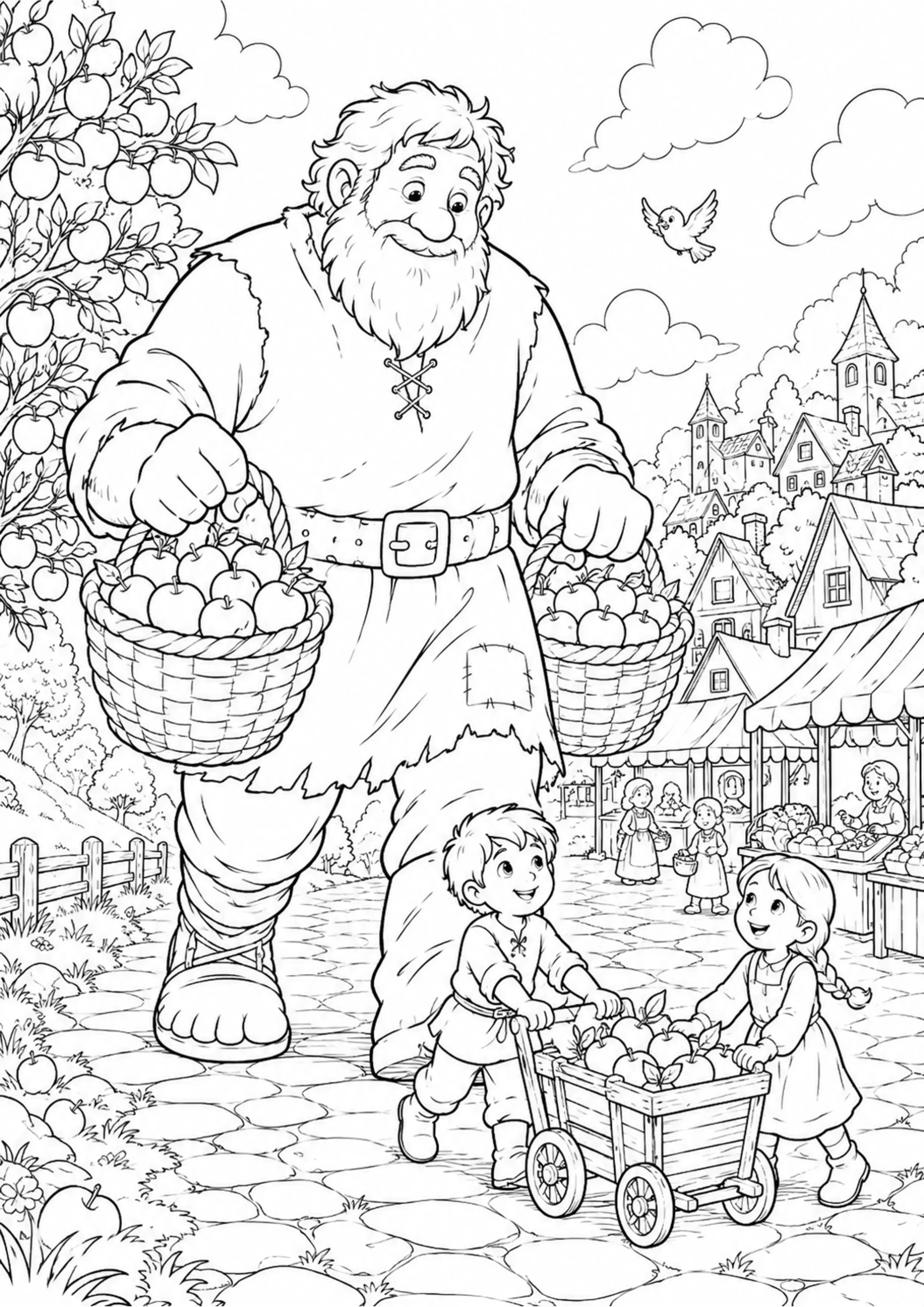 Coloriage Géant bienveillant à imprimer – dessin n°5