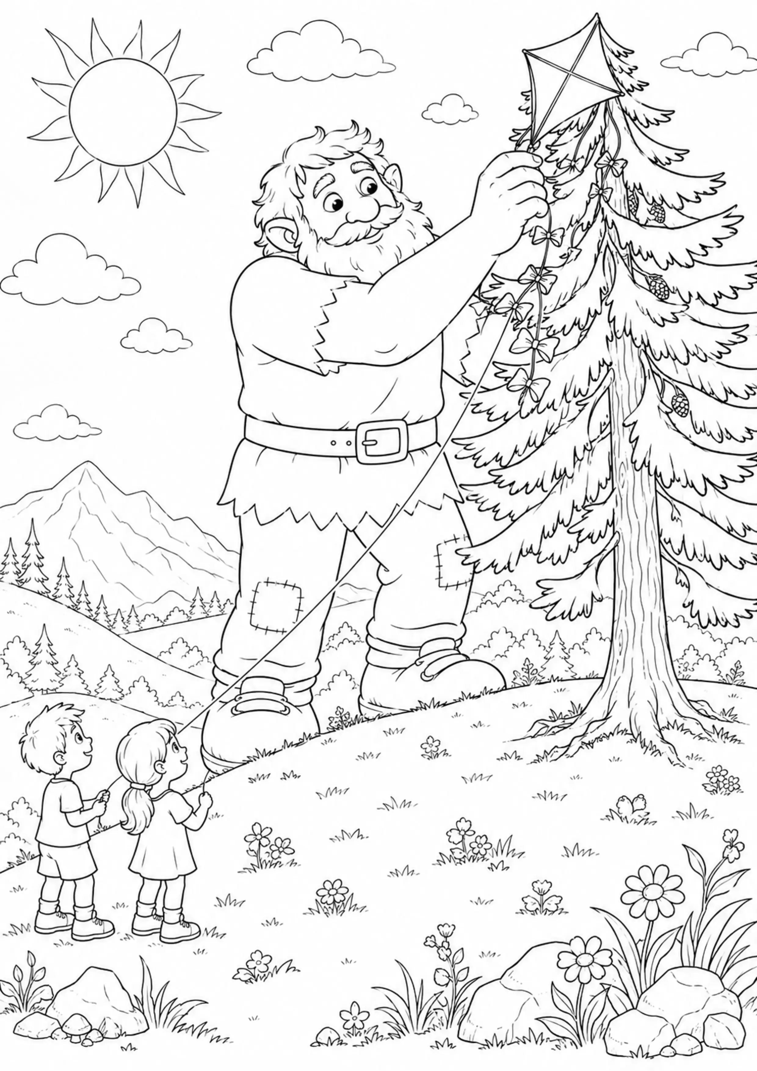 Coloriage Géant bienveillant à imprimer – dessin n°6