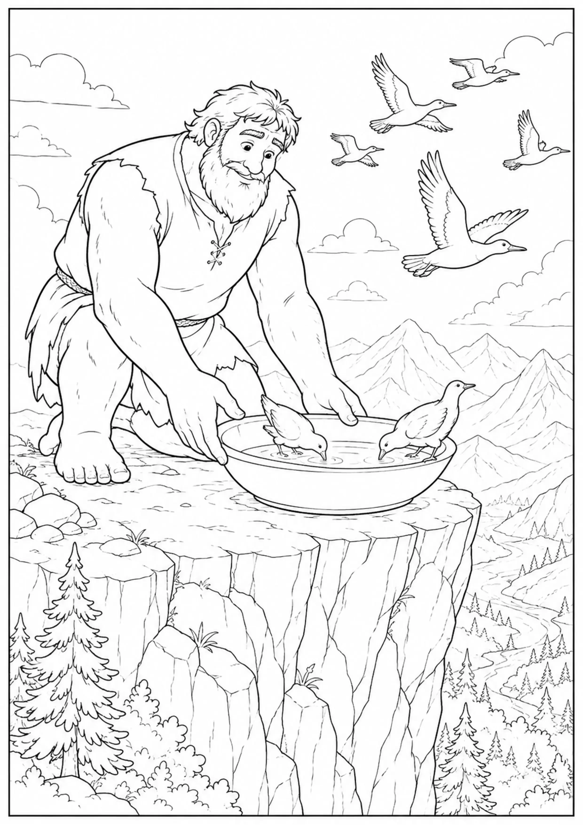 Coloriage Géant bienveillant à imprimer – dessin n°8