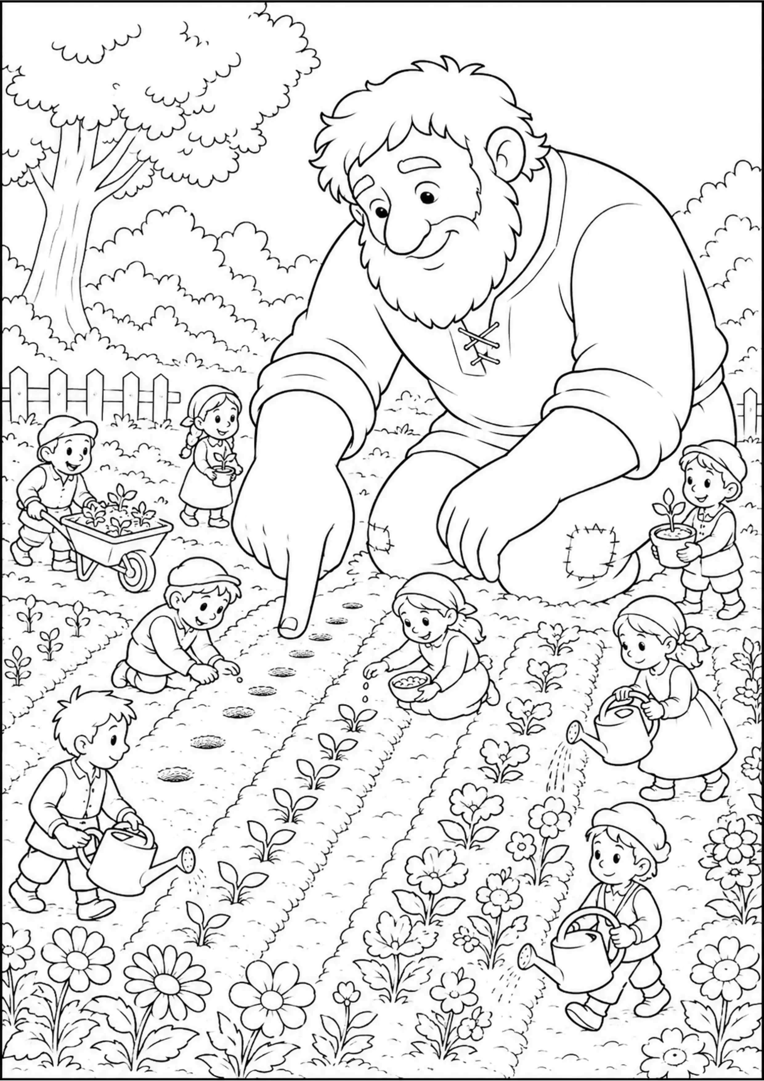 Coloriage Géant bienveillant à imprimer – dessin n°10