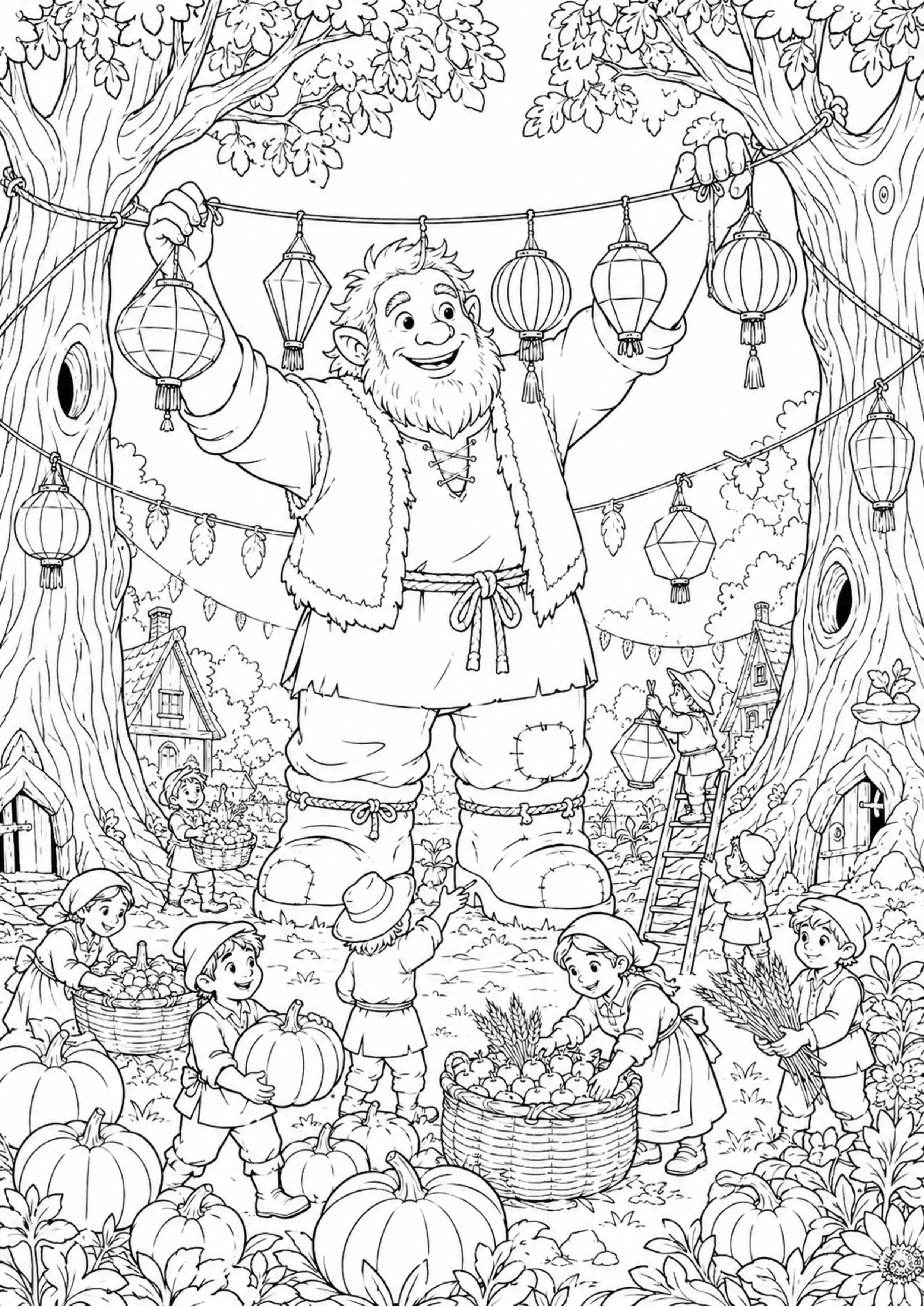 Coloriage Géant bienveillant à imprimer – dessin n°16