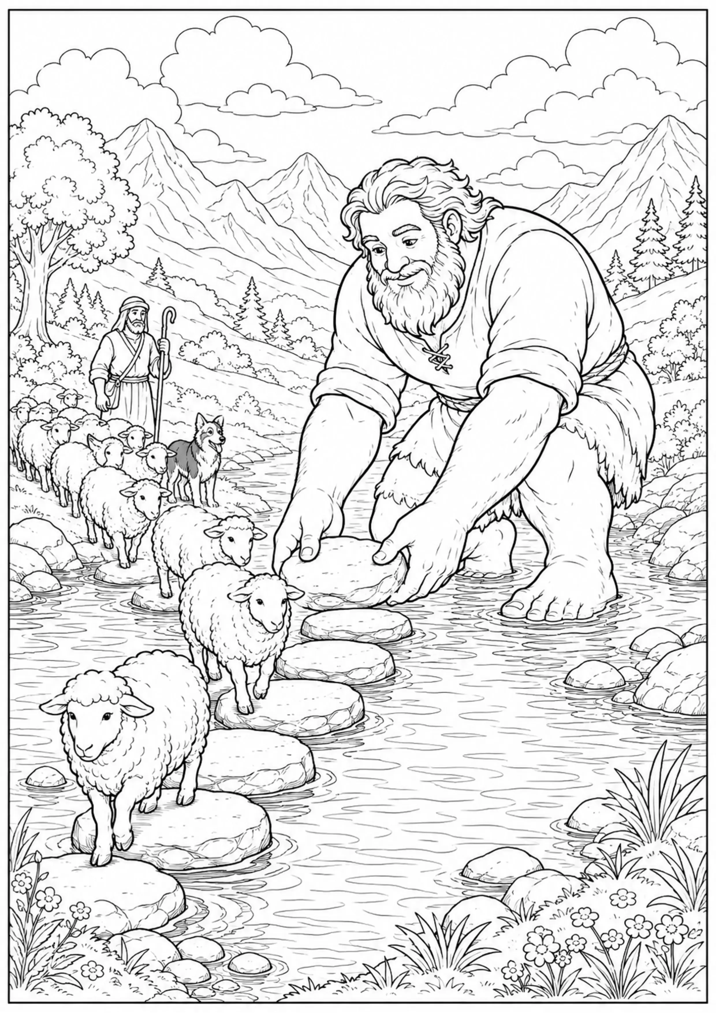 Coloriage Géant bienveillant à imprimer – dessin n°18