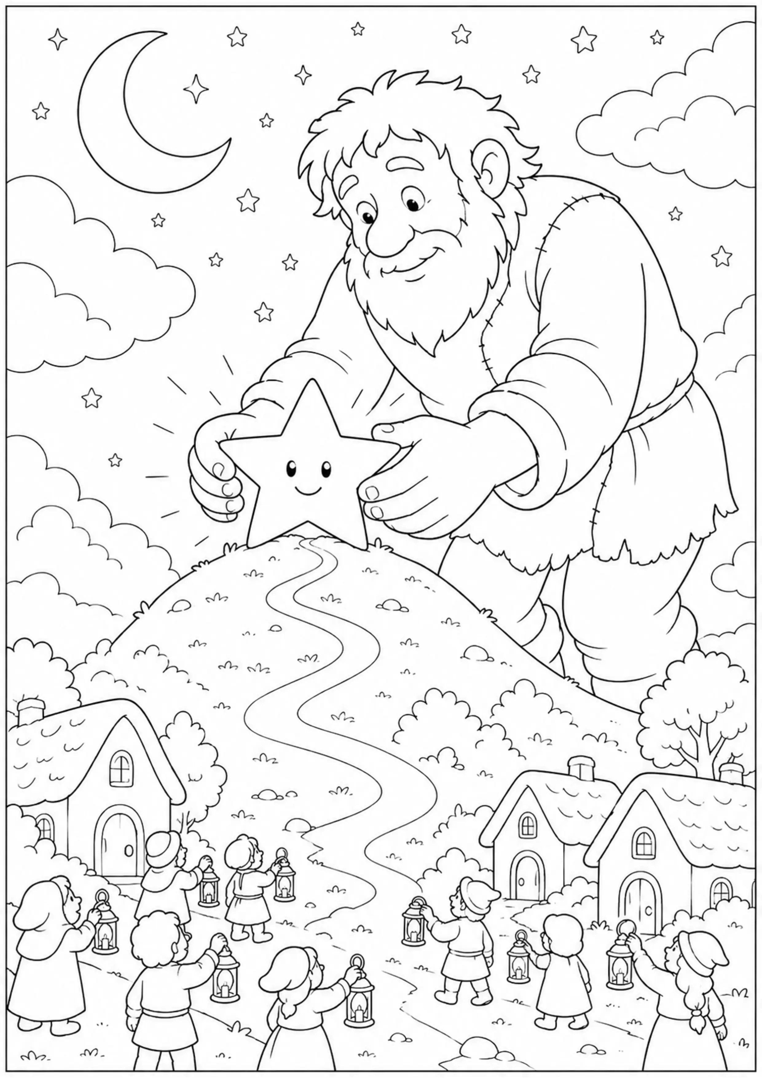Coloriage Géant bienveillant à imprimer – dessin n°19