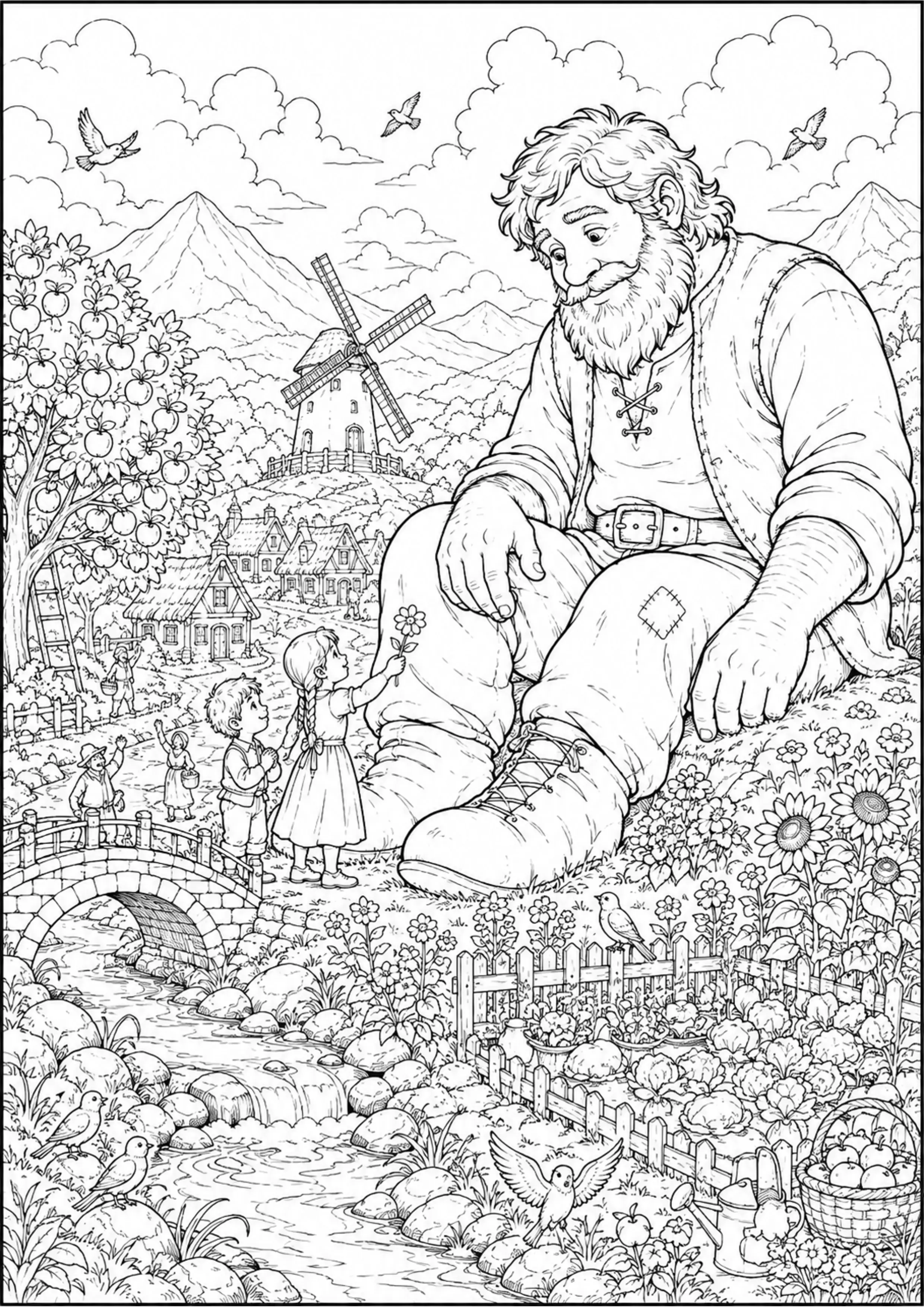 Coloriage Géant bienveillant à imprimer – dessin n°20