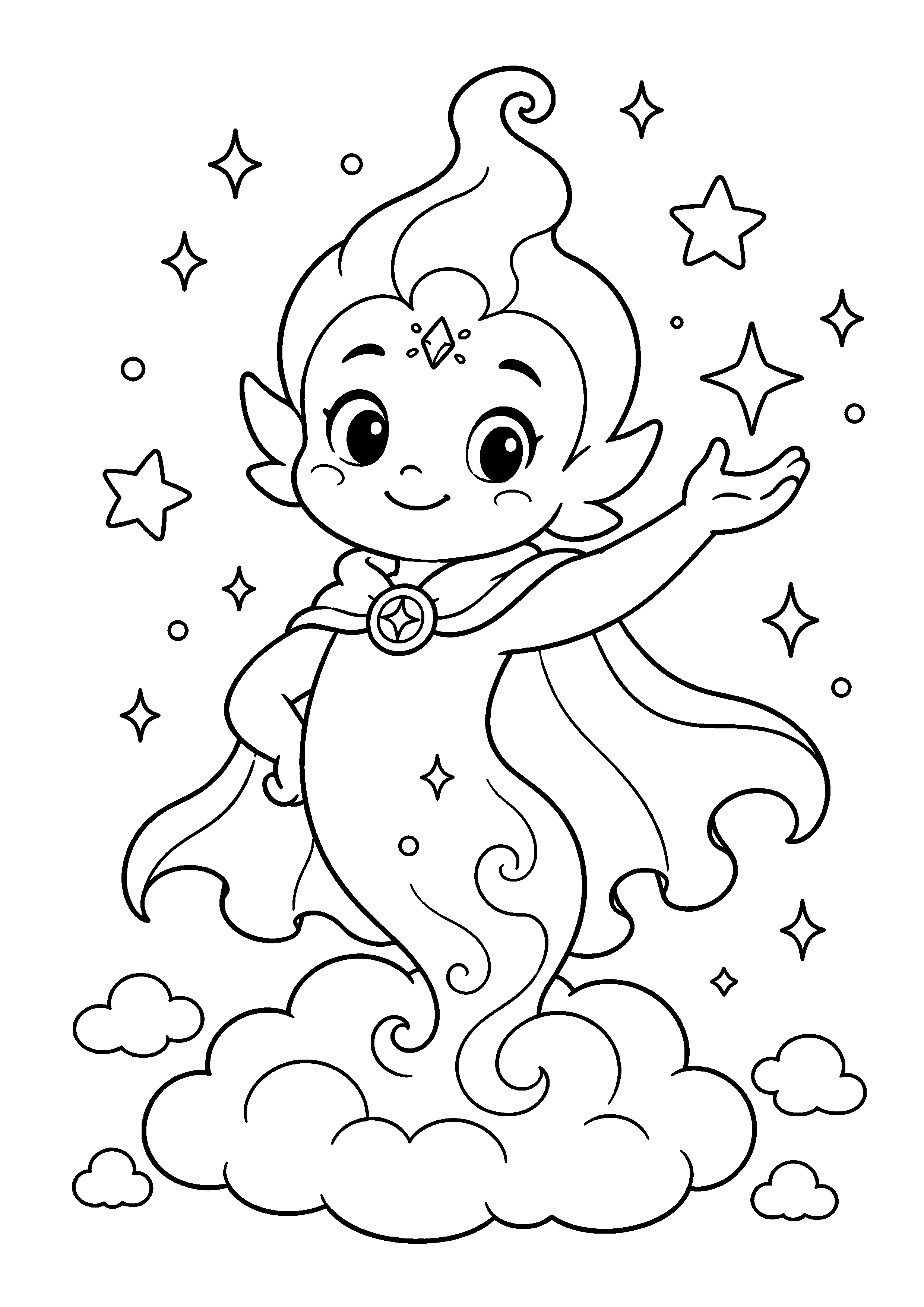 Coloriage Génie à imprimer – dessin 2