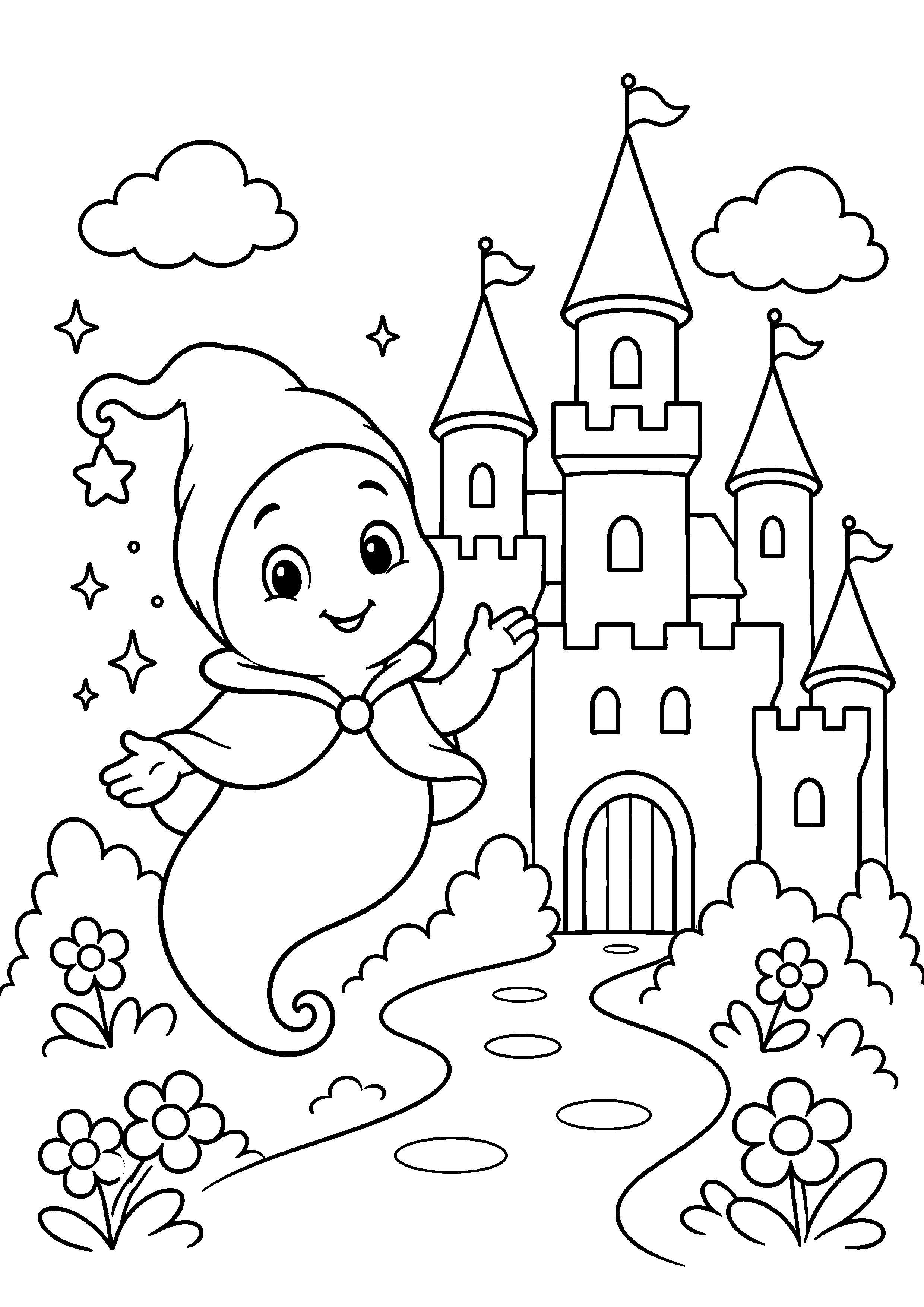 Coloriage Génie à imprimer – dessin 4