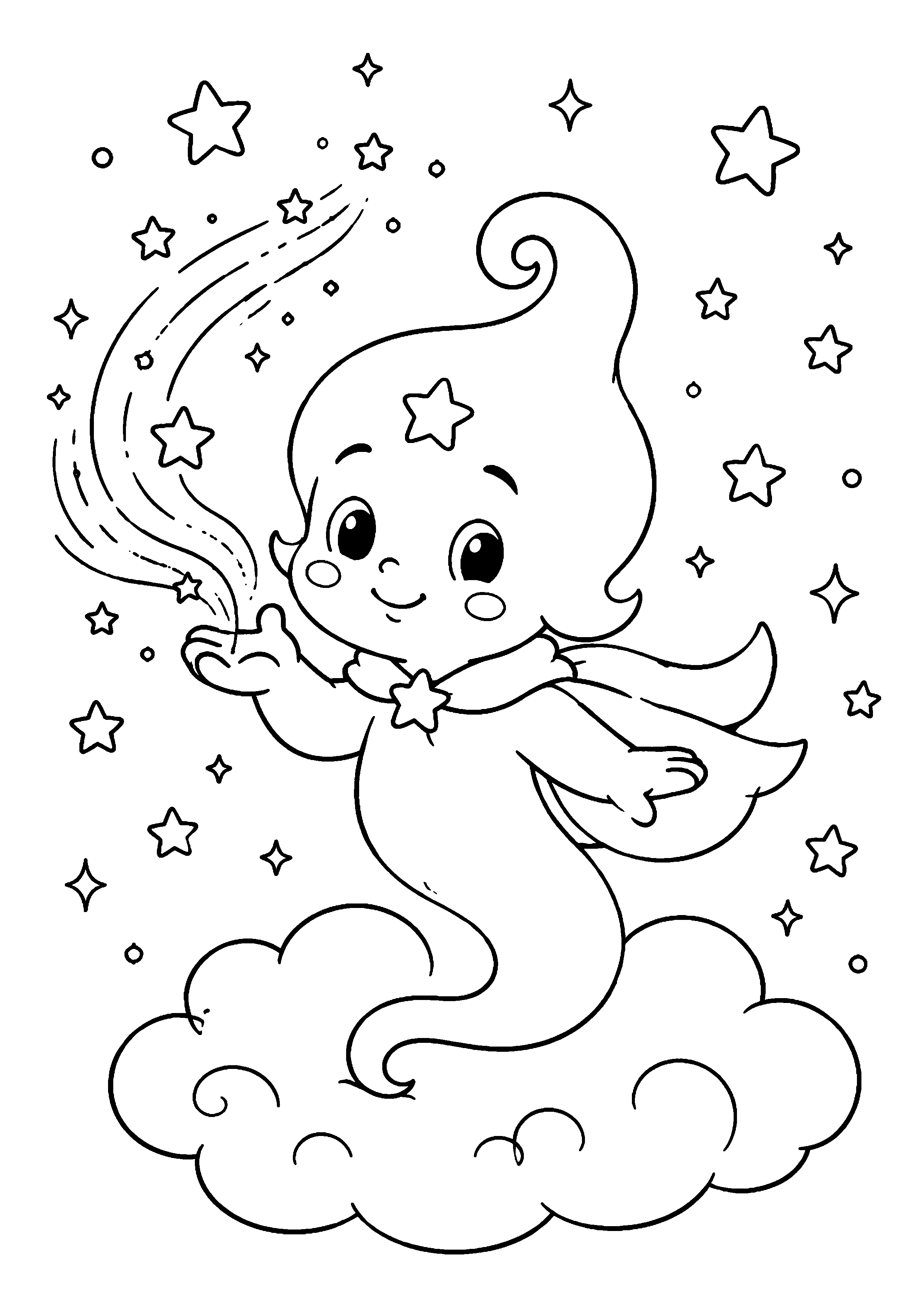 Coloriage Génie à imprimer – dessin n°5