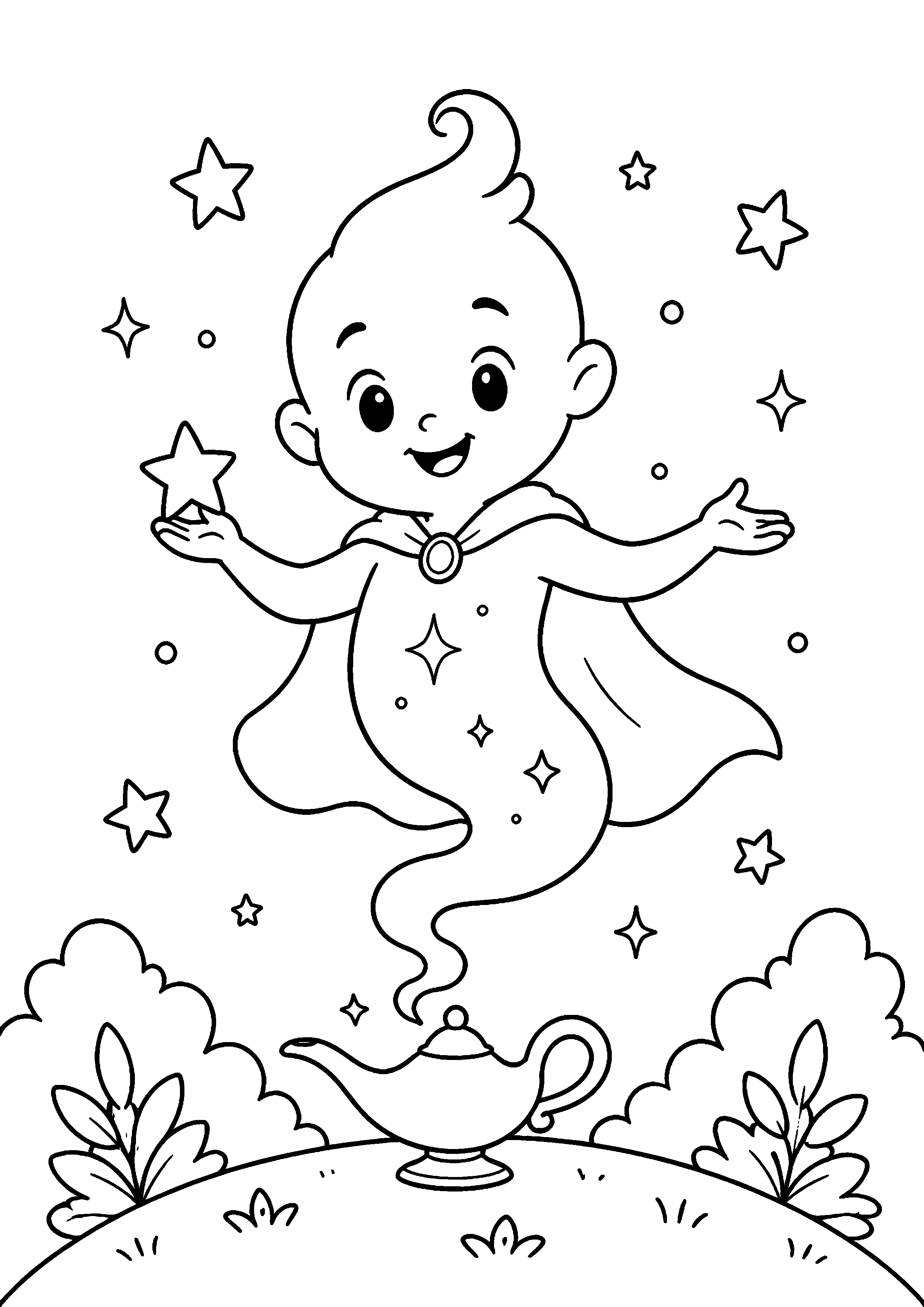 Coloriage Génie à imprimer – dessin n°10