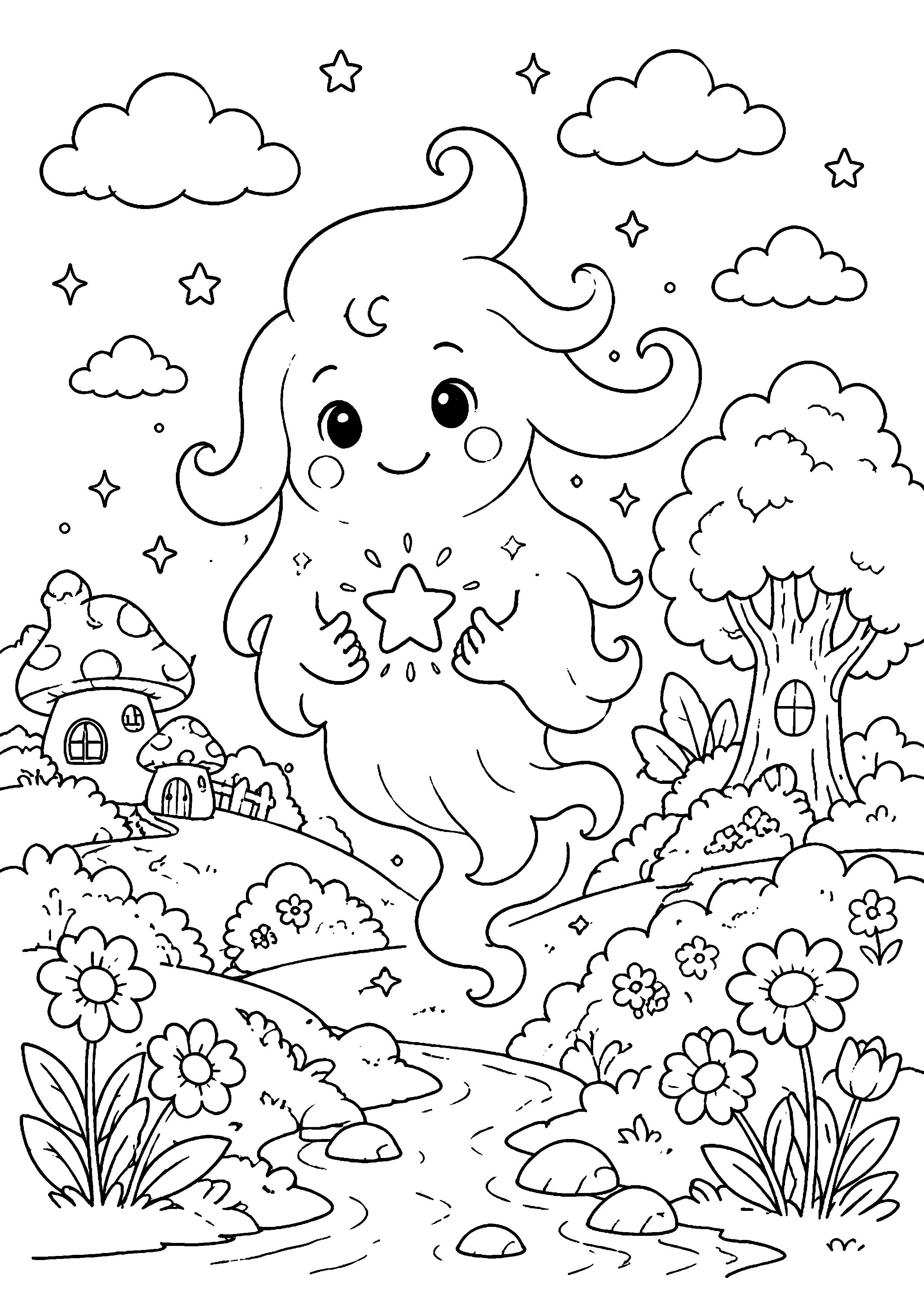 Coloriage Génie à imprimer – dessin n°13