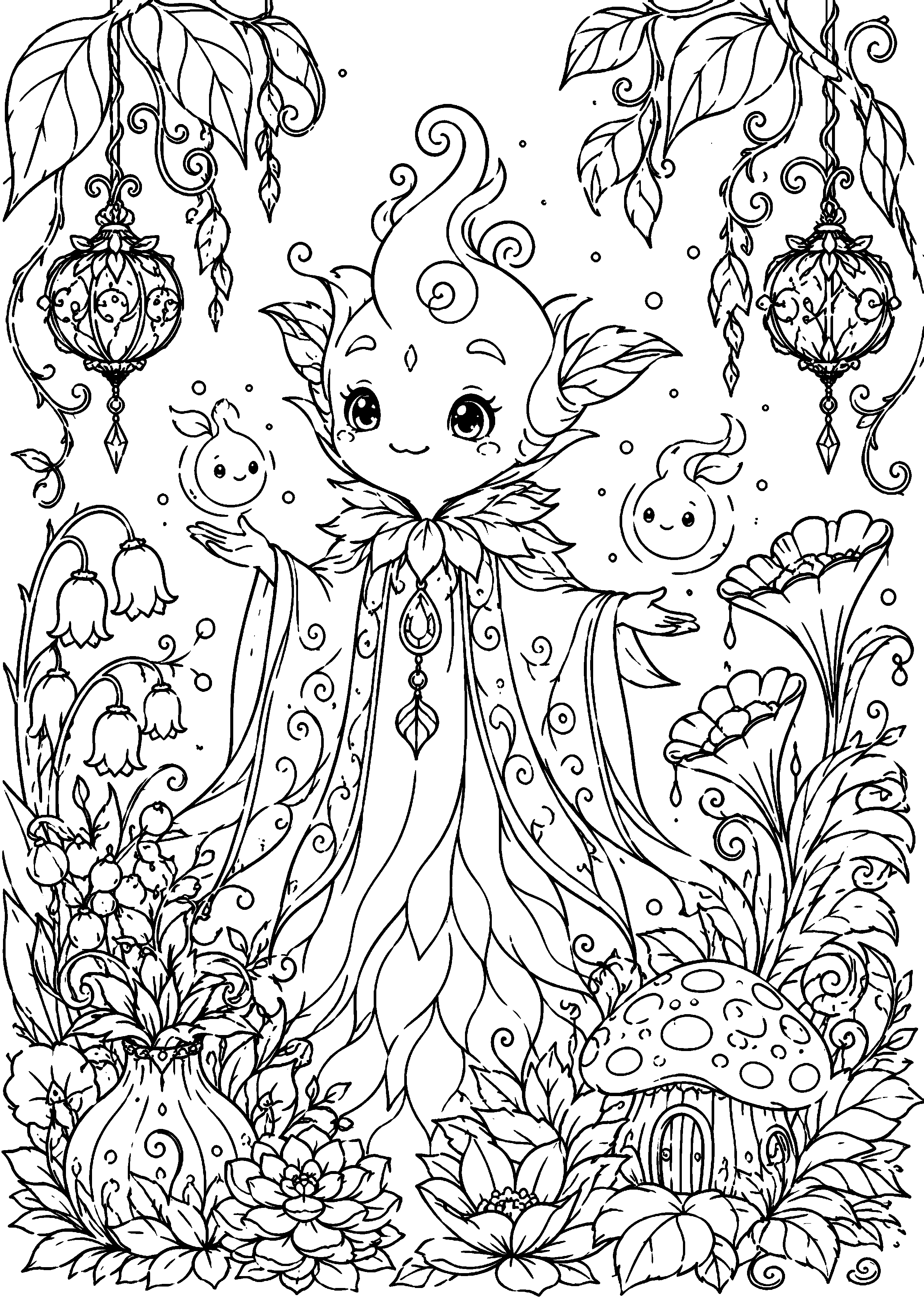 Coloriage Génie à imprimer – dessin n°18