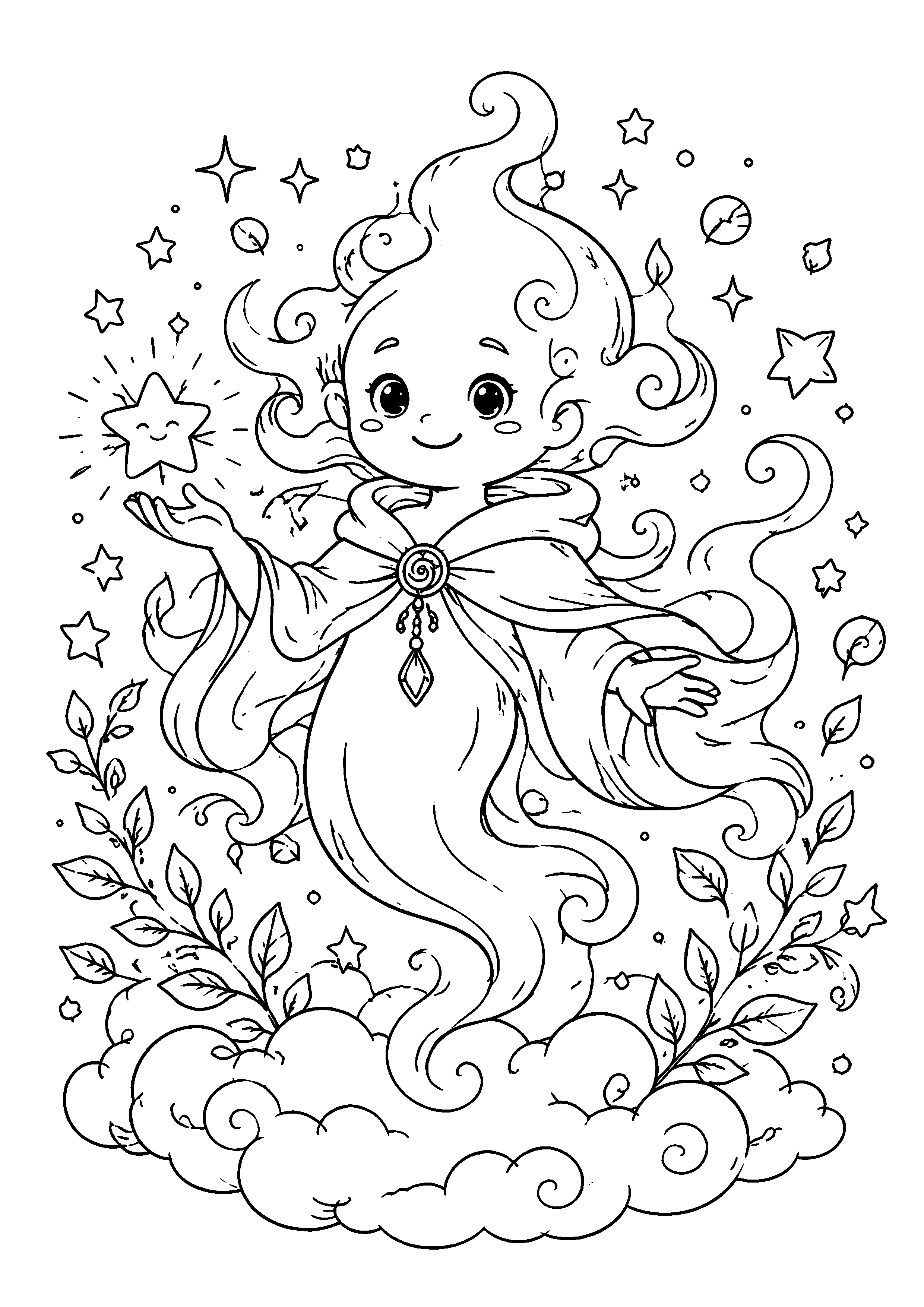 Coloriage Génie à imprimer – dessin n°19