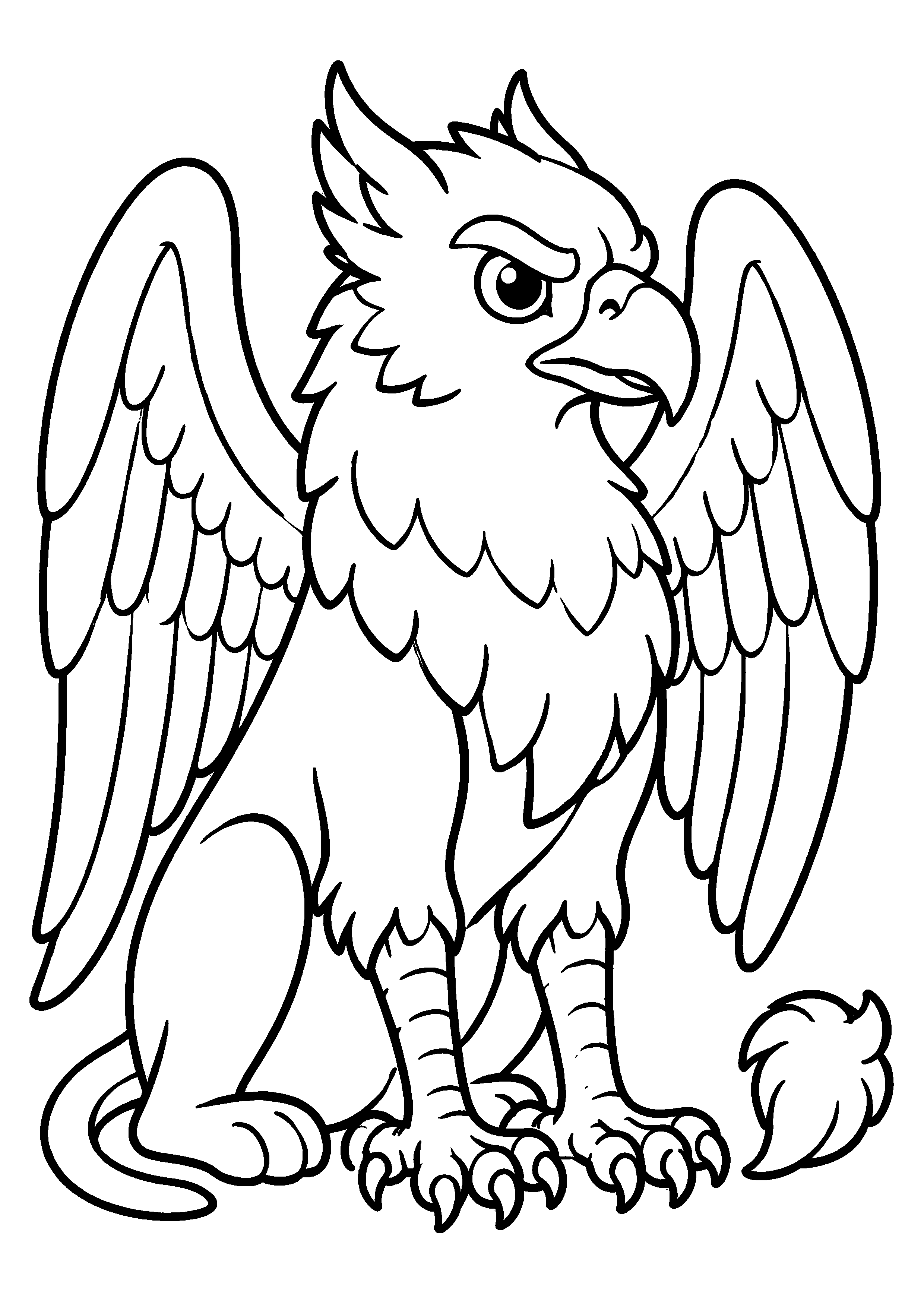 Coloriage Griffon à imprimer – dessin 1