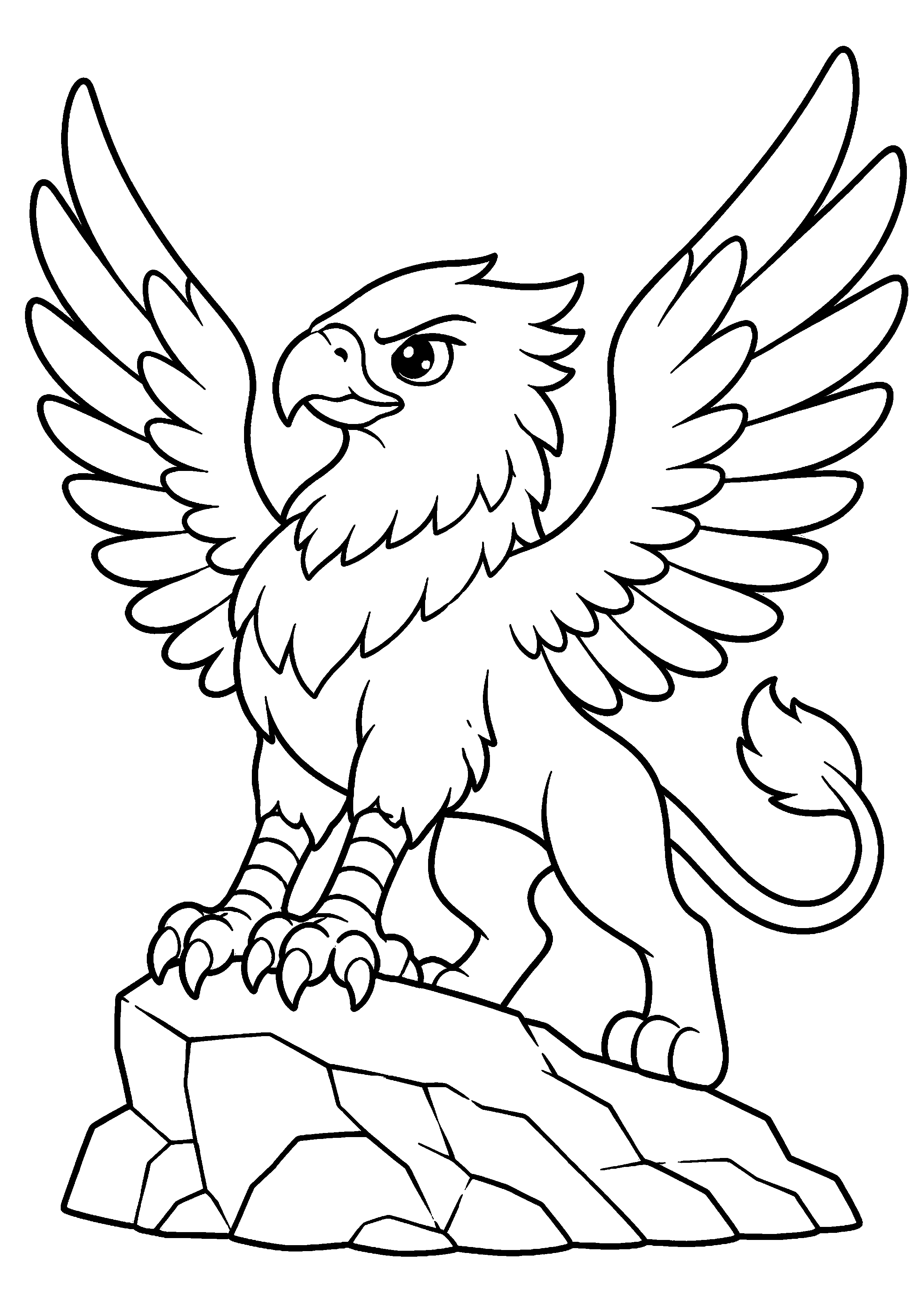 Coloriage Griffon à imprimer – dessin 2