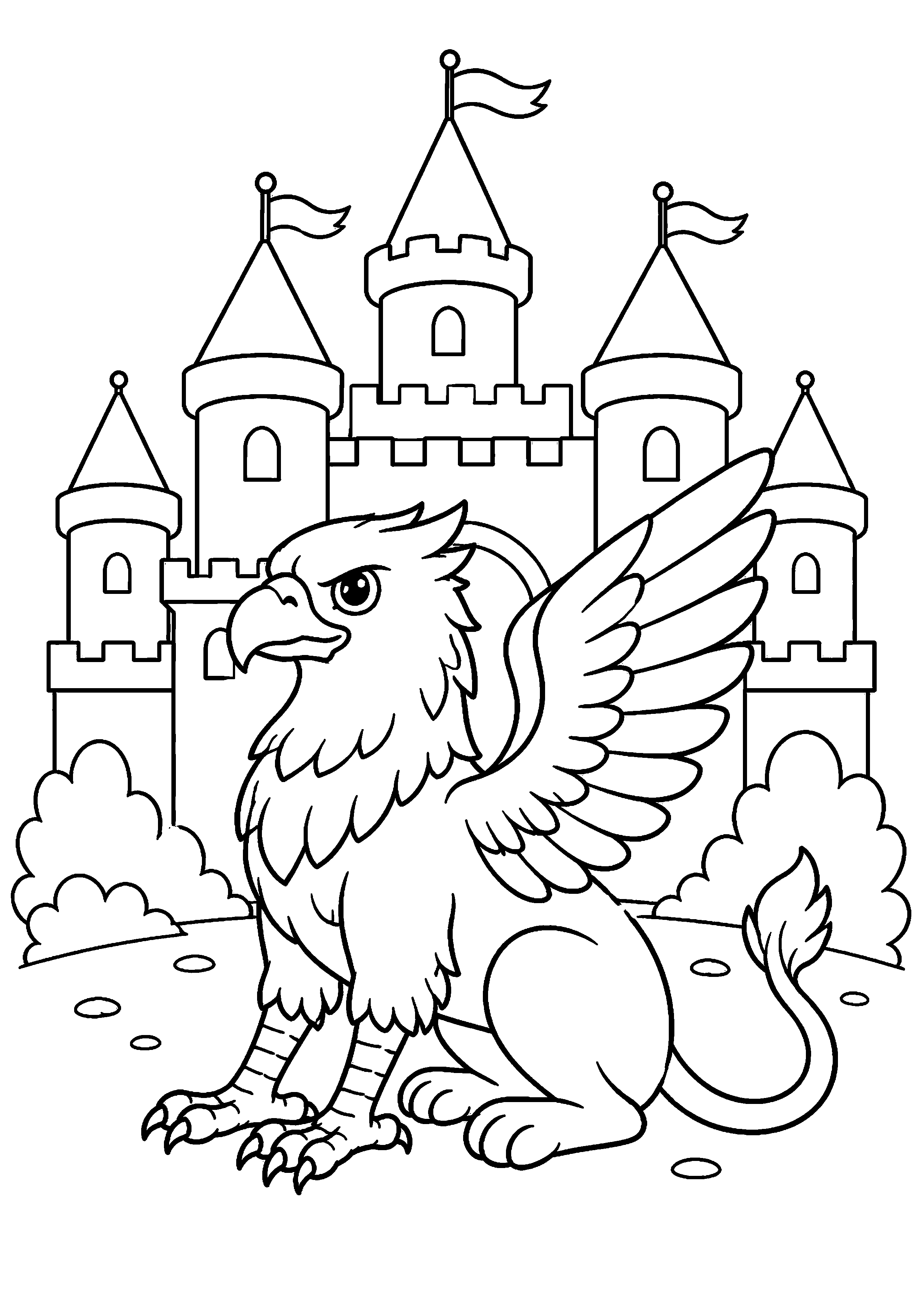 Coloriage Griffon à imprimer – dessin 4