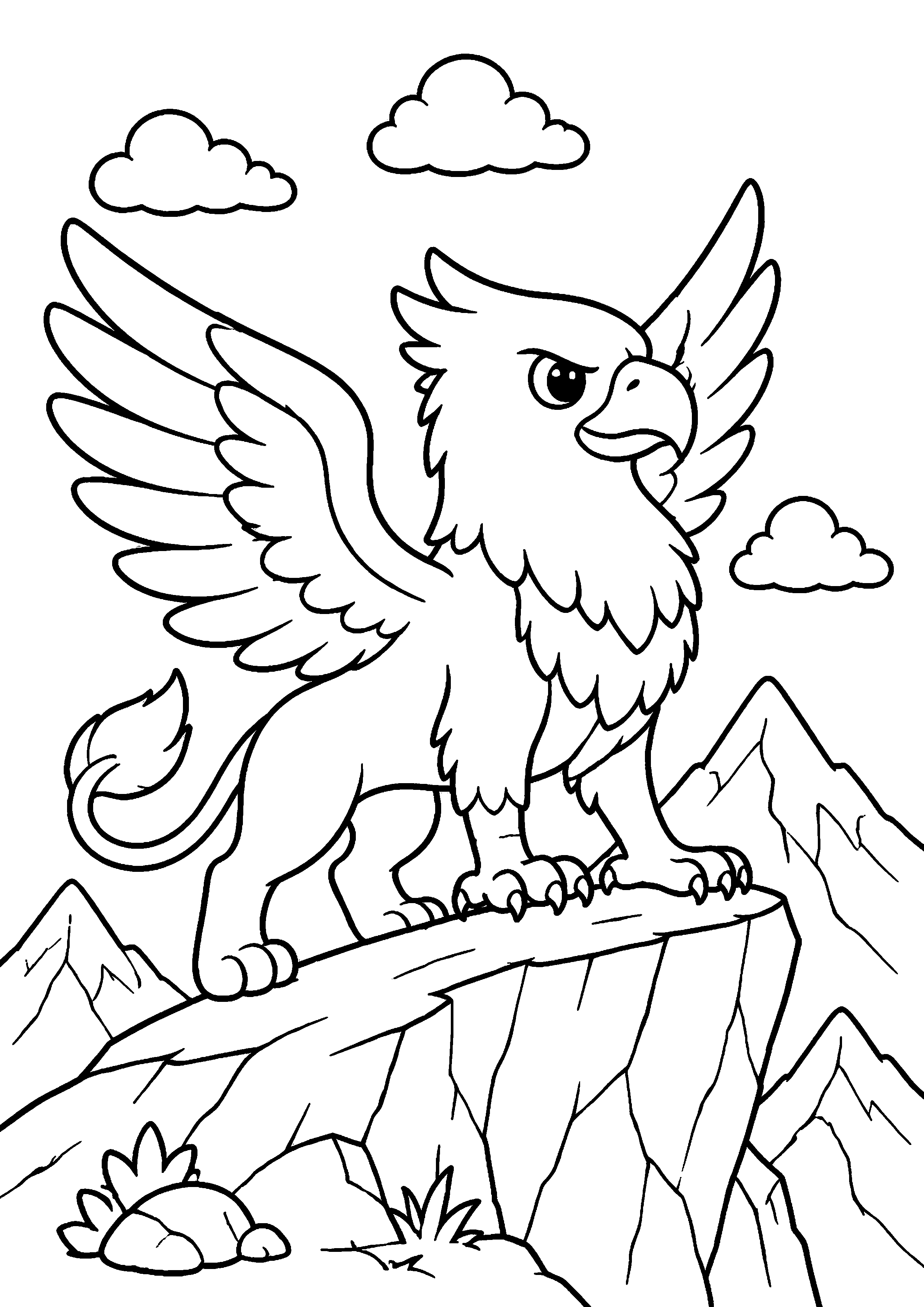 Coloriage Griffon à imprimer – dessin n°7