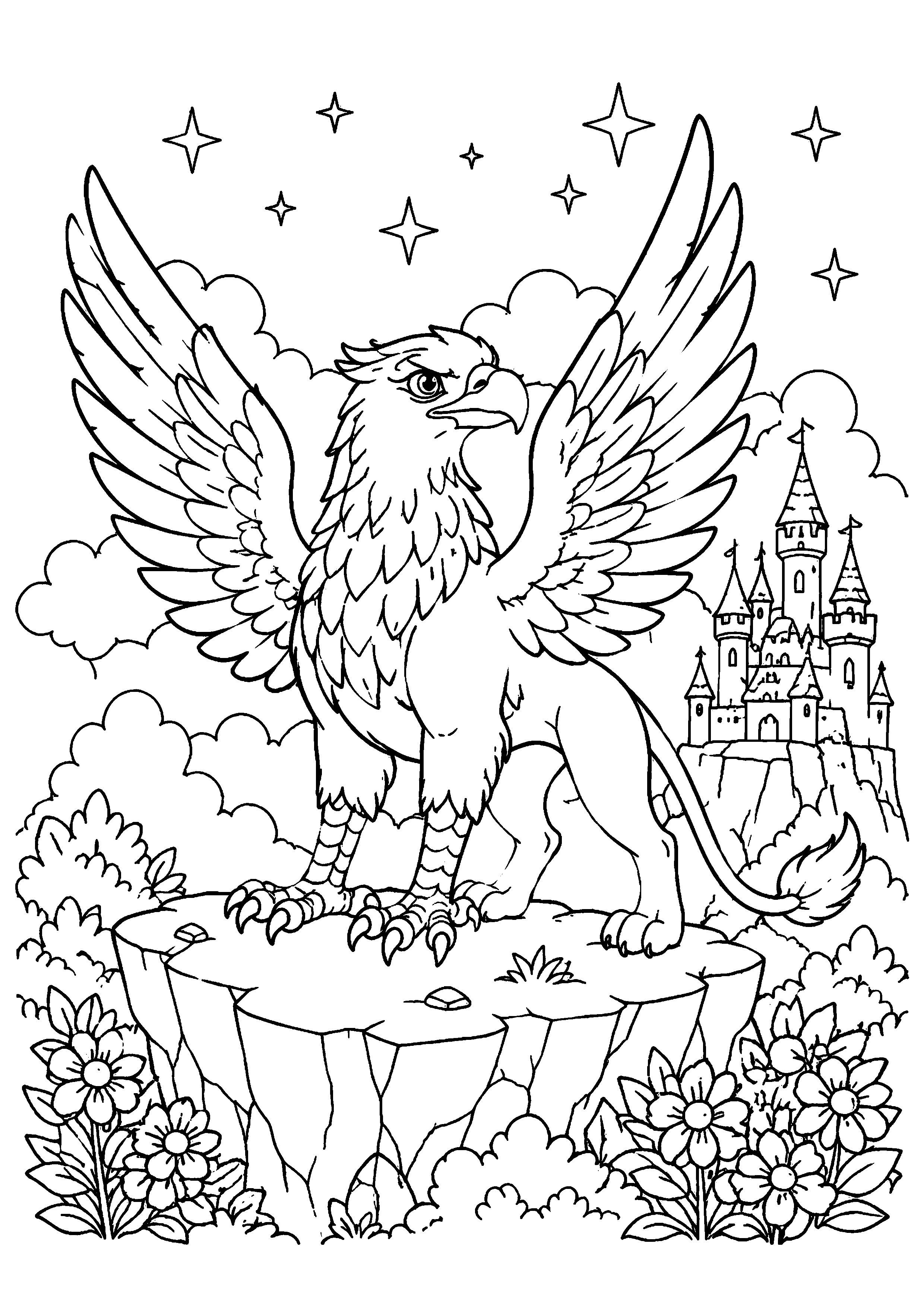 Coloriage Griffon à imprimer – dessin n°8