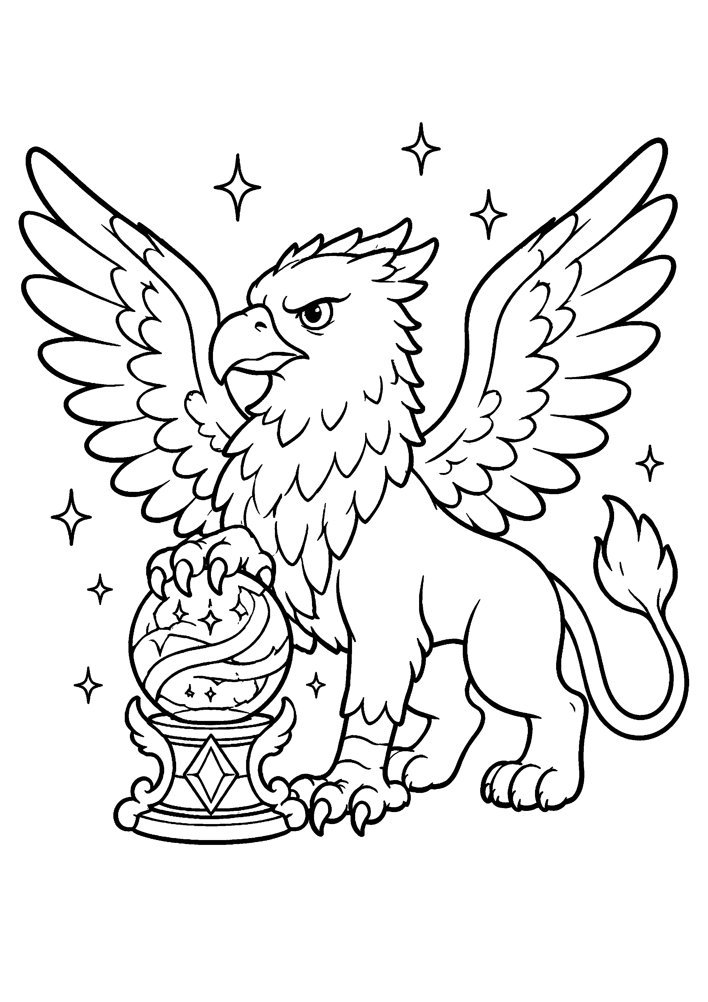 Coloriage Griffon à imprimer – dessin n°9