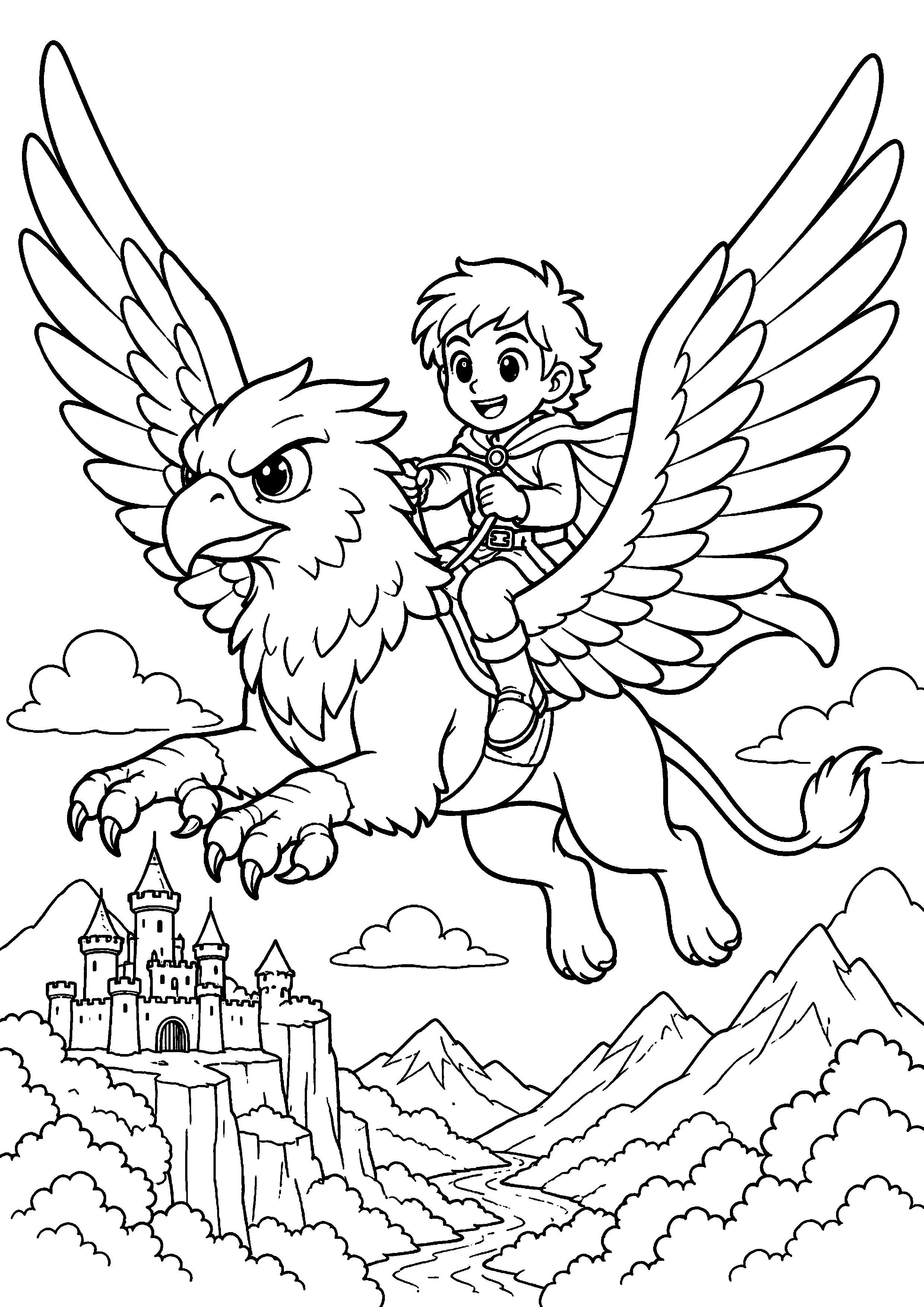 Coloriage Griffon à imprimer – dessin n°11