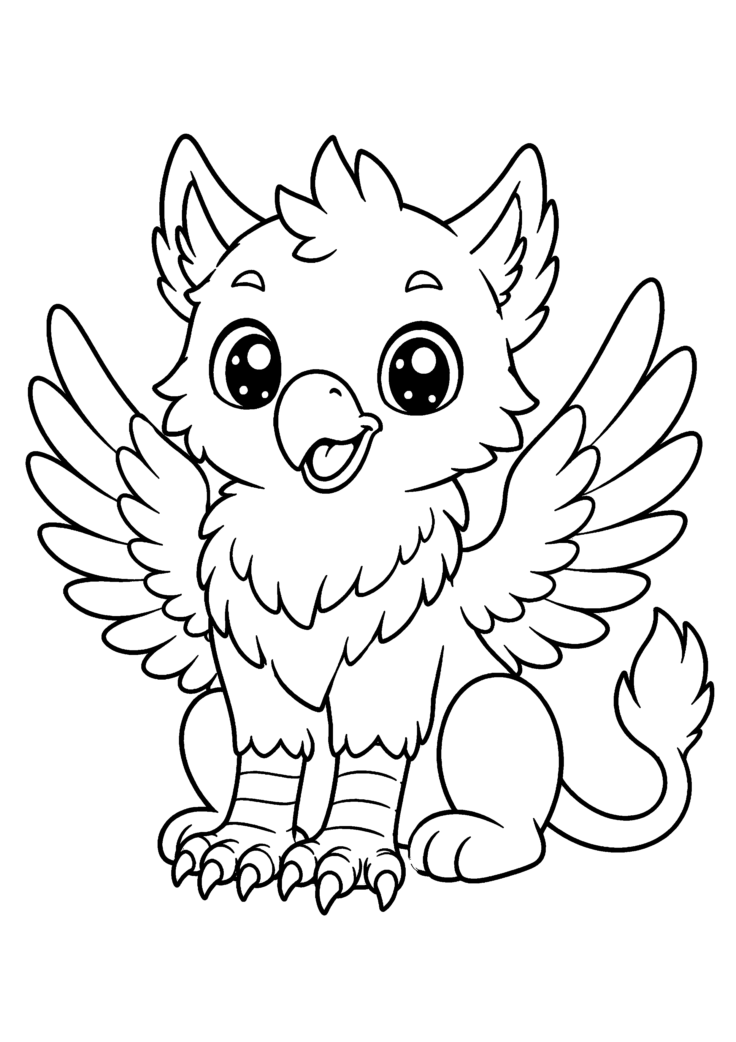 Coloriage Griffon à imprimer – dessin n°12