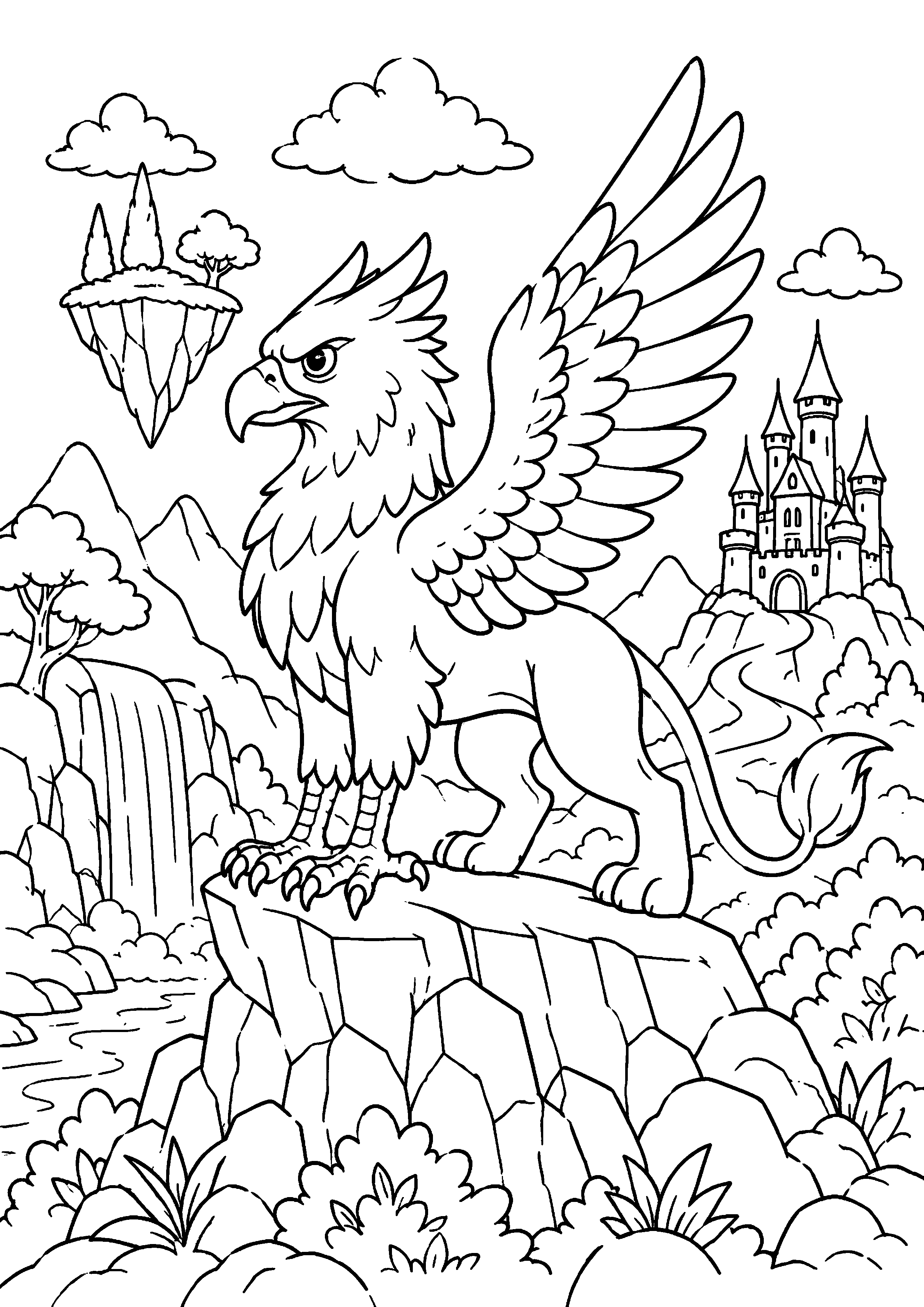 Coloriage Griffon à imprimer – dessin n°13