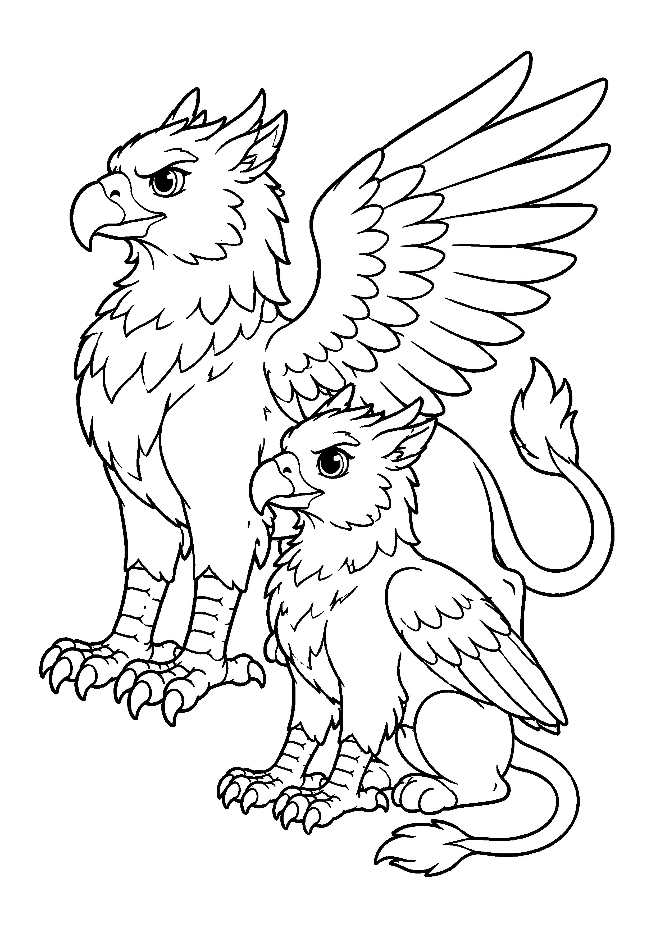 Coloriage Griffon à imprimer – dessin n°15