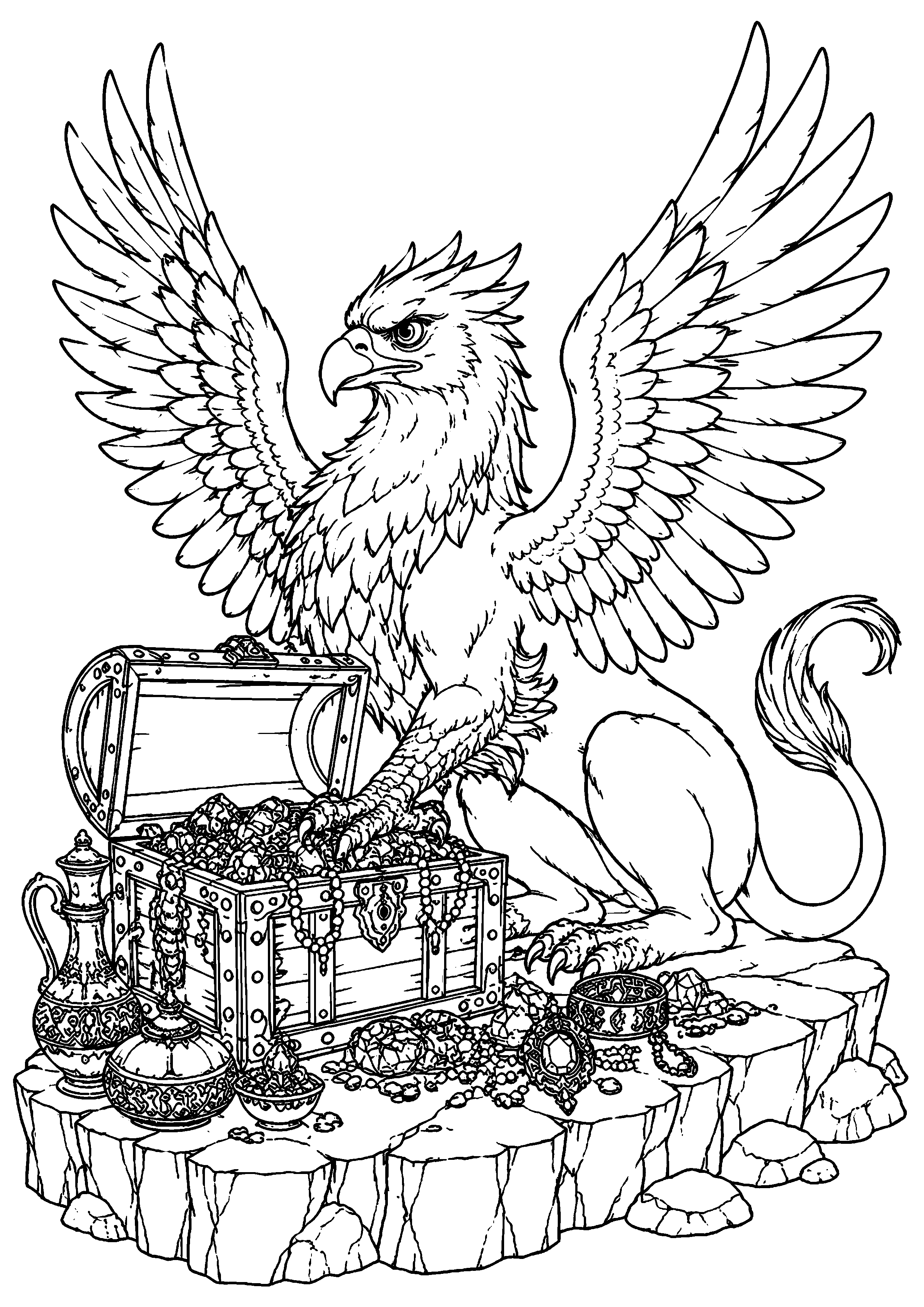 Coloriage Griffon à imprimer – dessin n°17