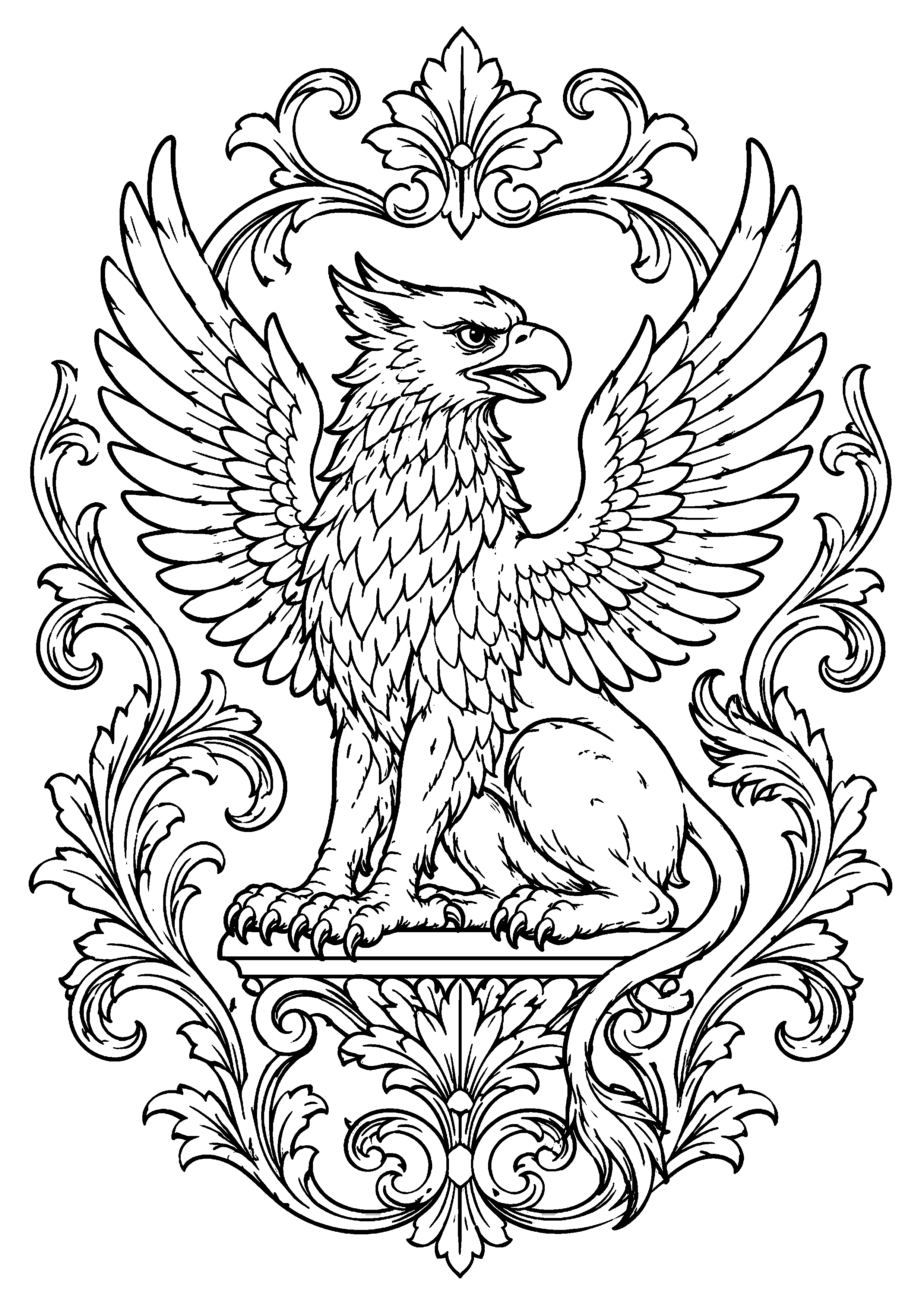 Coloriage Griffon à imprimer – dessin n°19