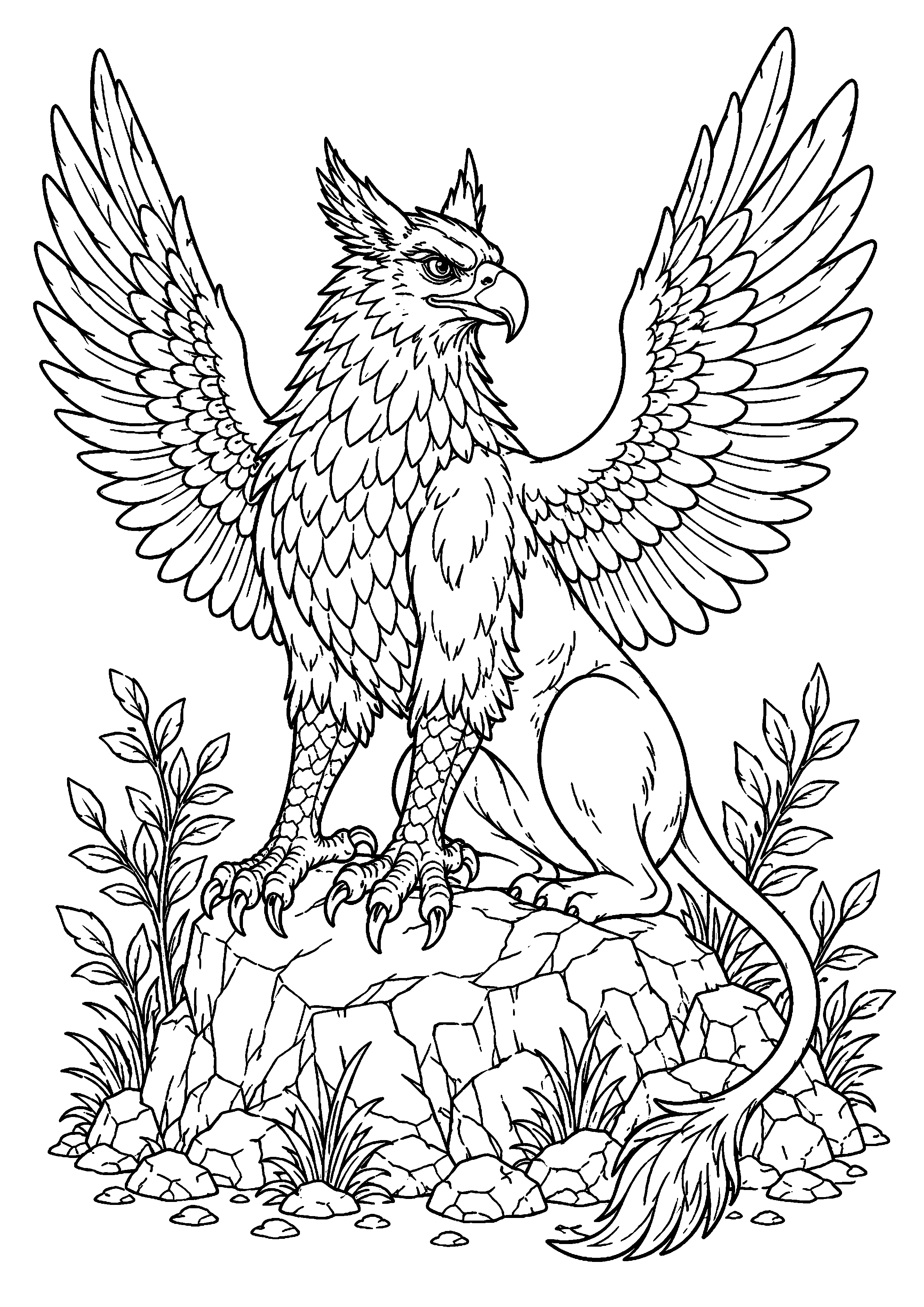 Coloriage Griffon à imprimer – dessin n°20