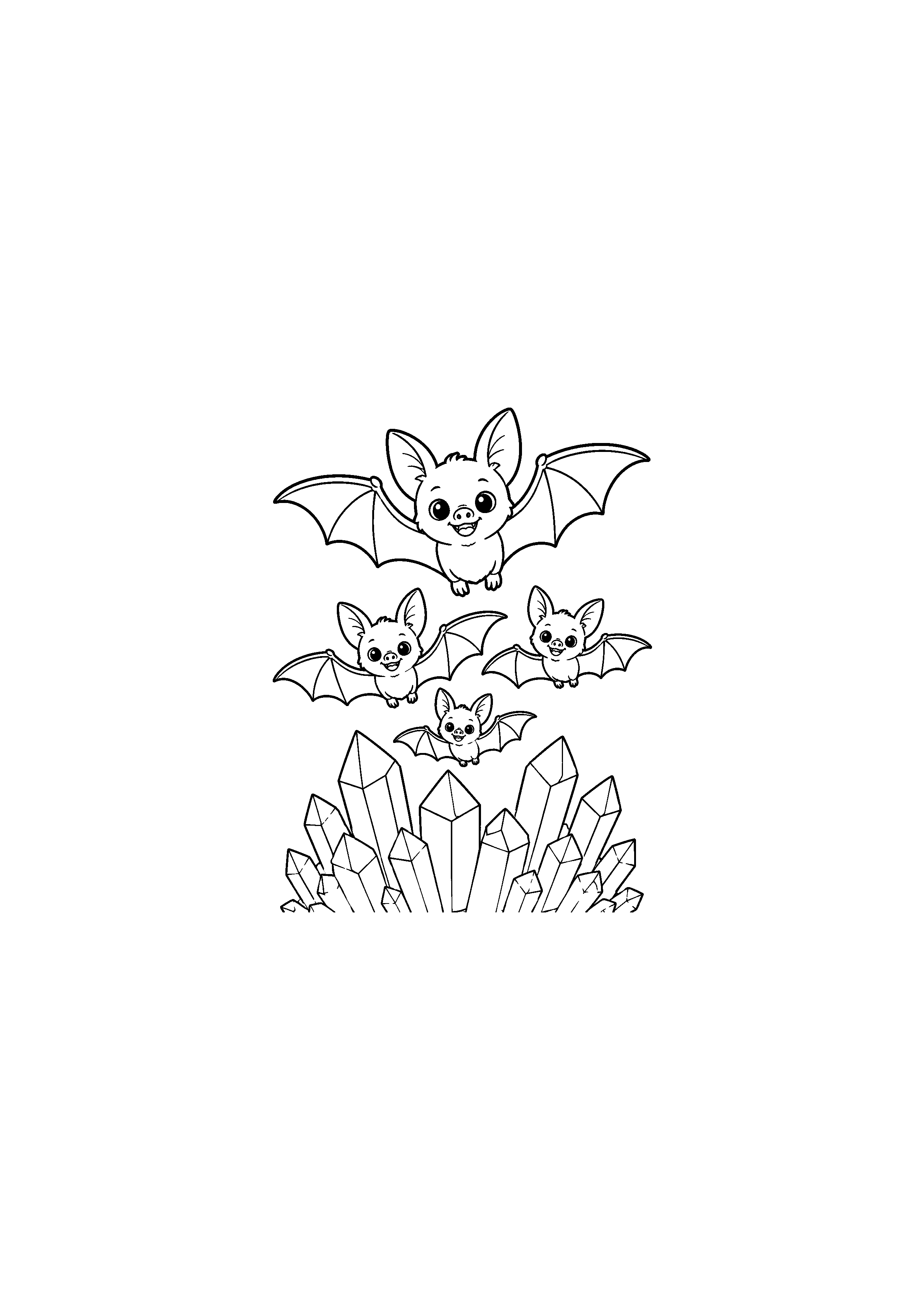 Coloriage grotte cristalline à imprimer – dessin n°4