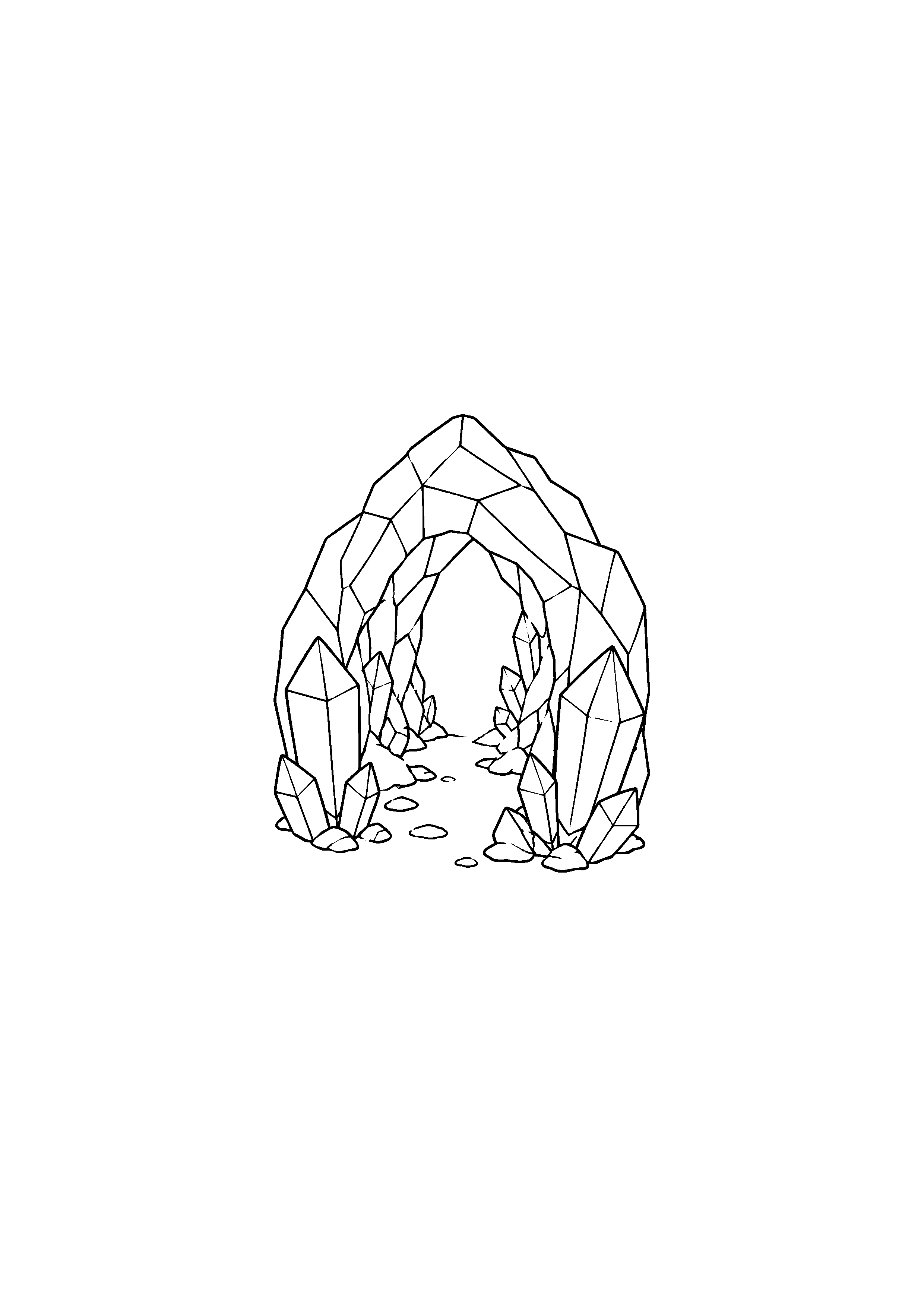 Coloriage grotte cristalline à imprimer – dessin n°7