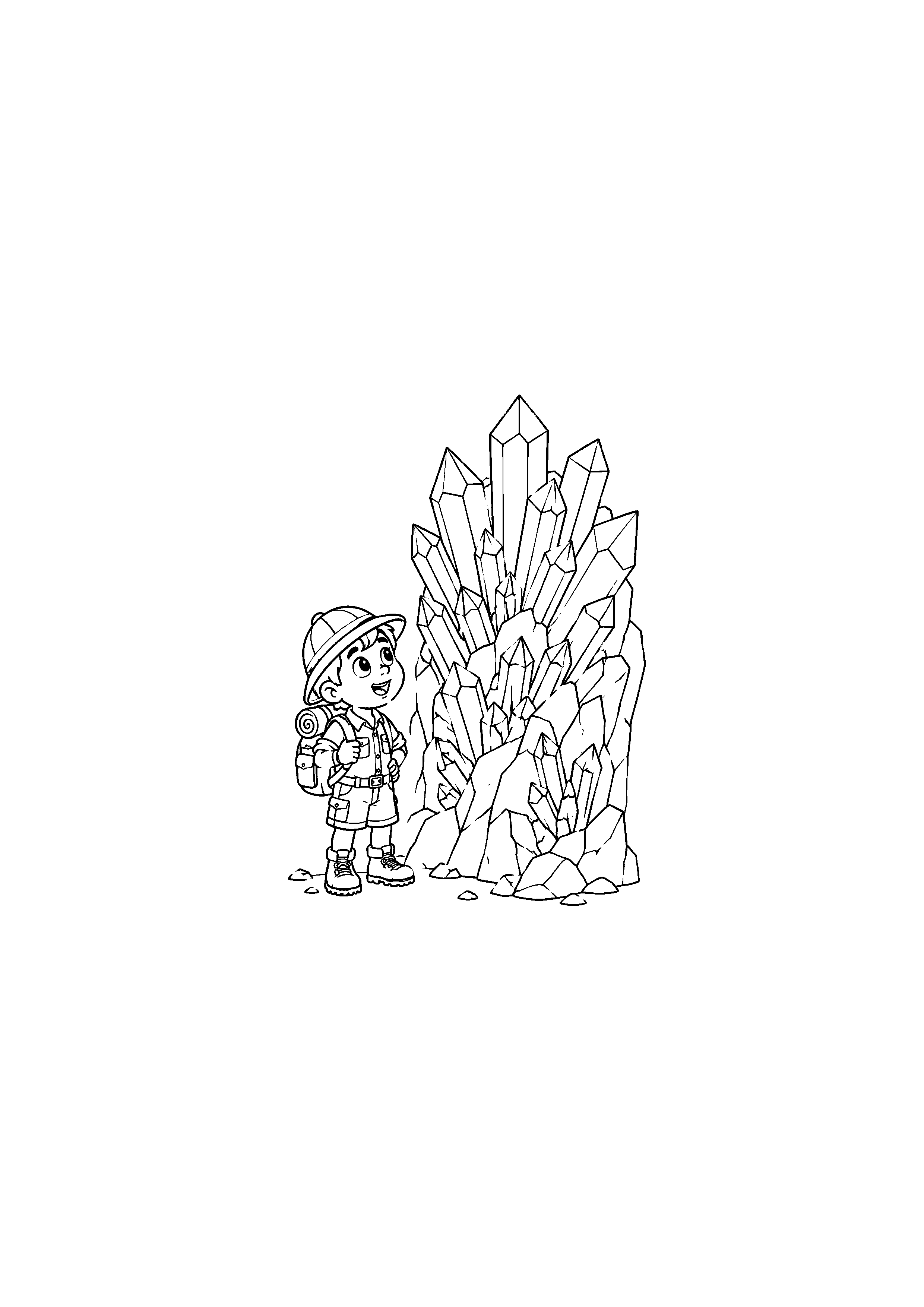 Coloriage grotte cristalline à imprimer – dessin n°8