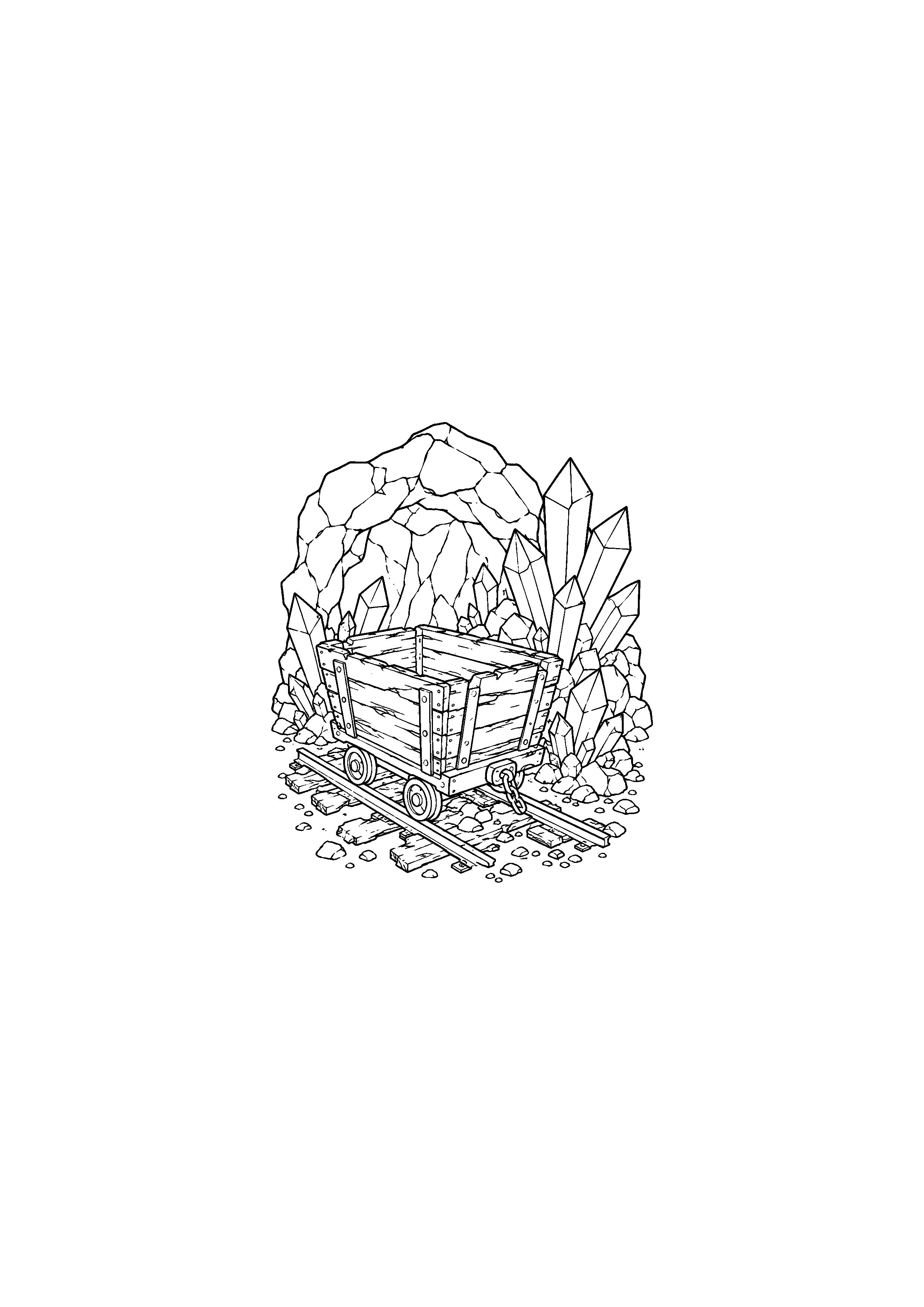 Coloriage grotte cristalline à imprimer – dessin n°14