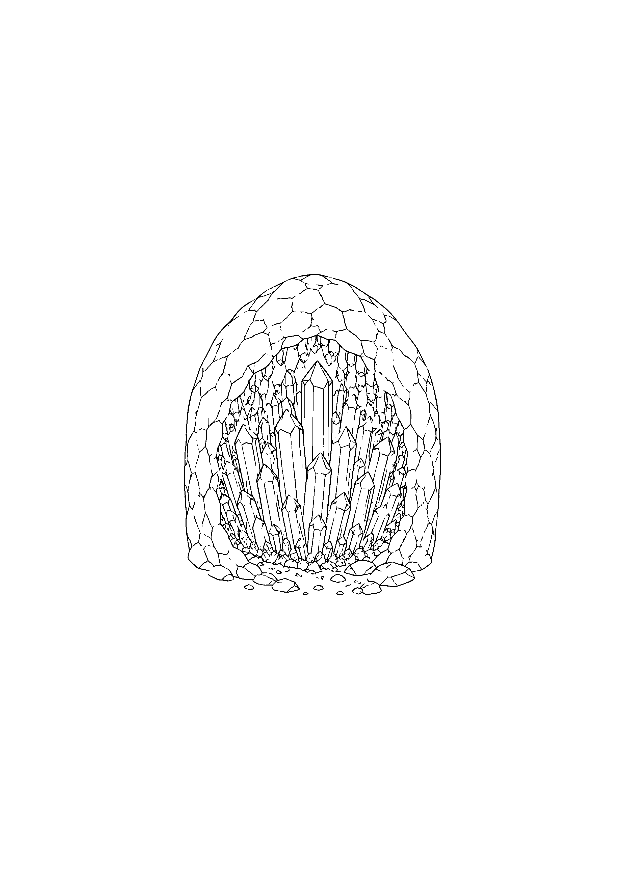Coloriage grotte cristalline à imprimer – dessin n°17