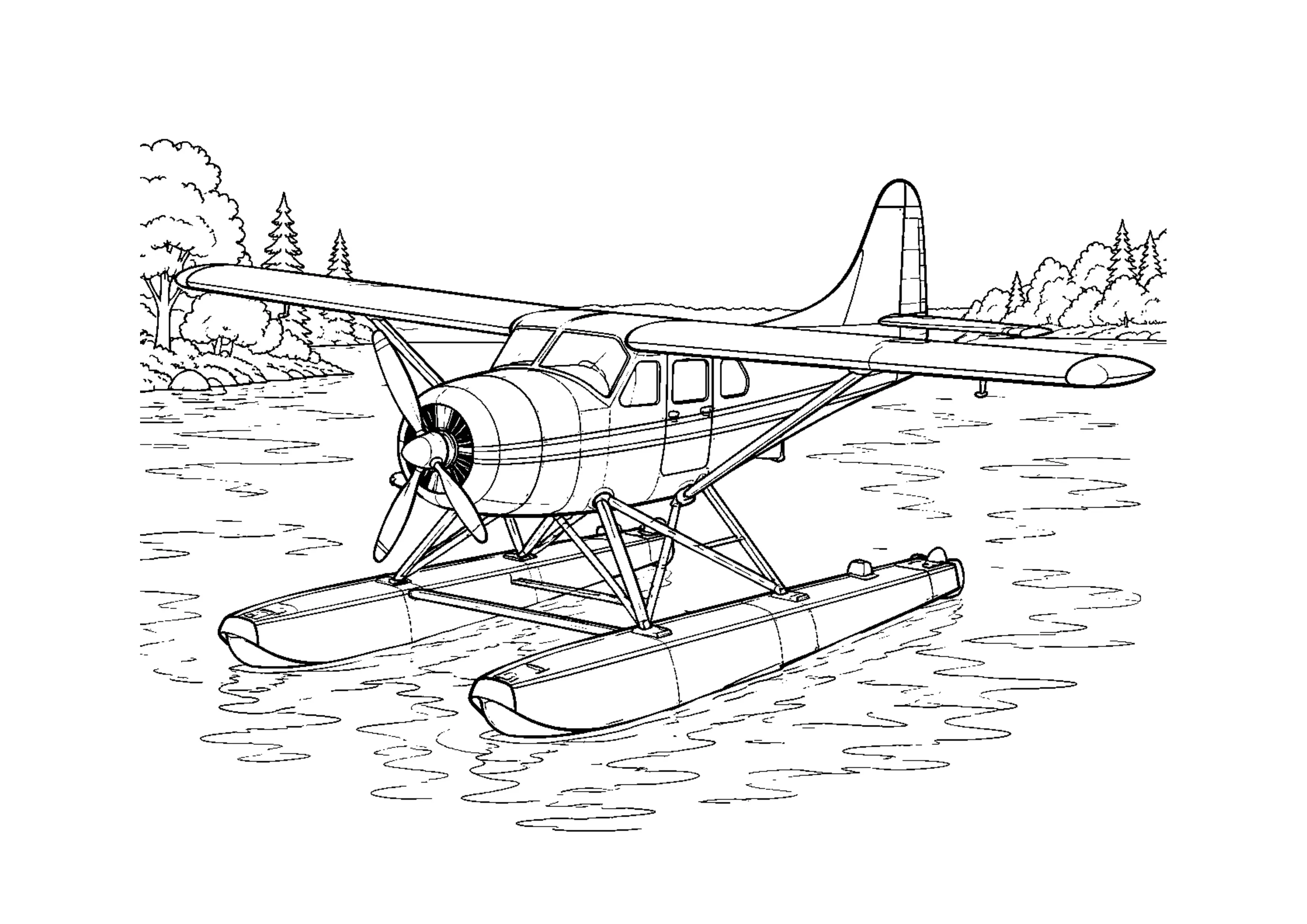 Coloriage Hydravion à imprimer – dessin 1