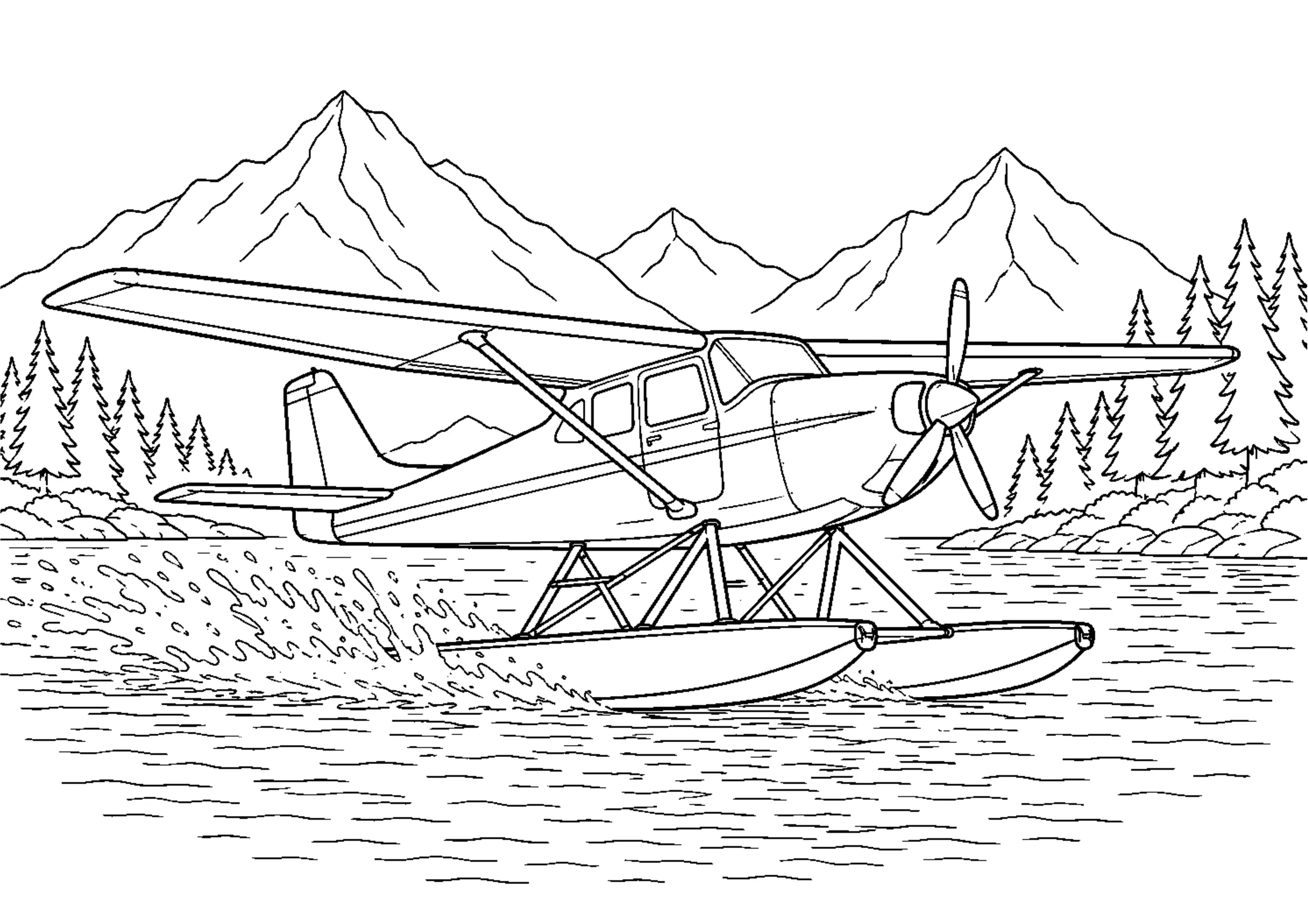Coloriage Hydravion à imprimer – dessin n°2