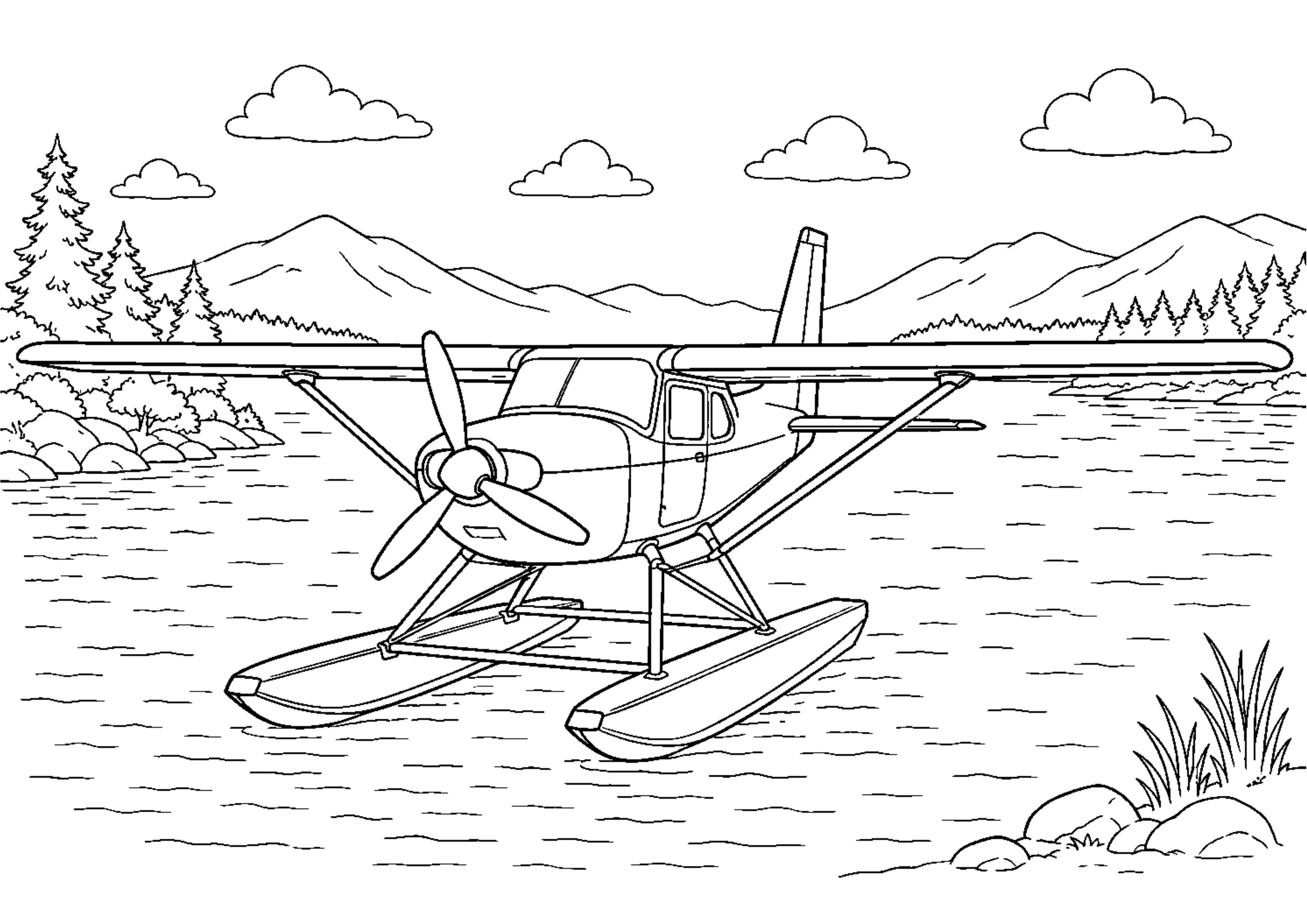 Coloriage Hydravion à imprimer – dessin n°5