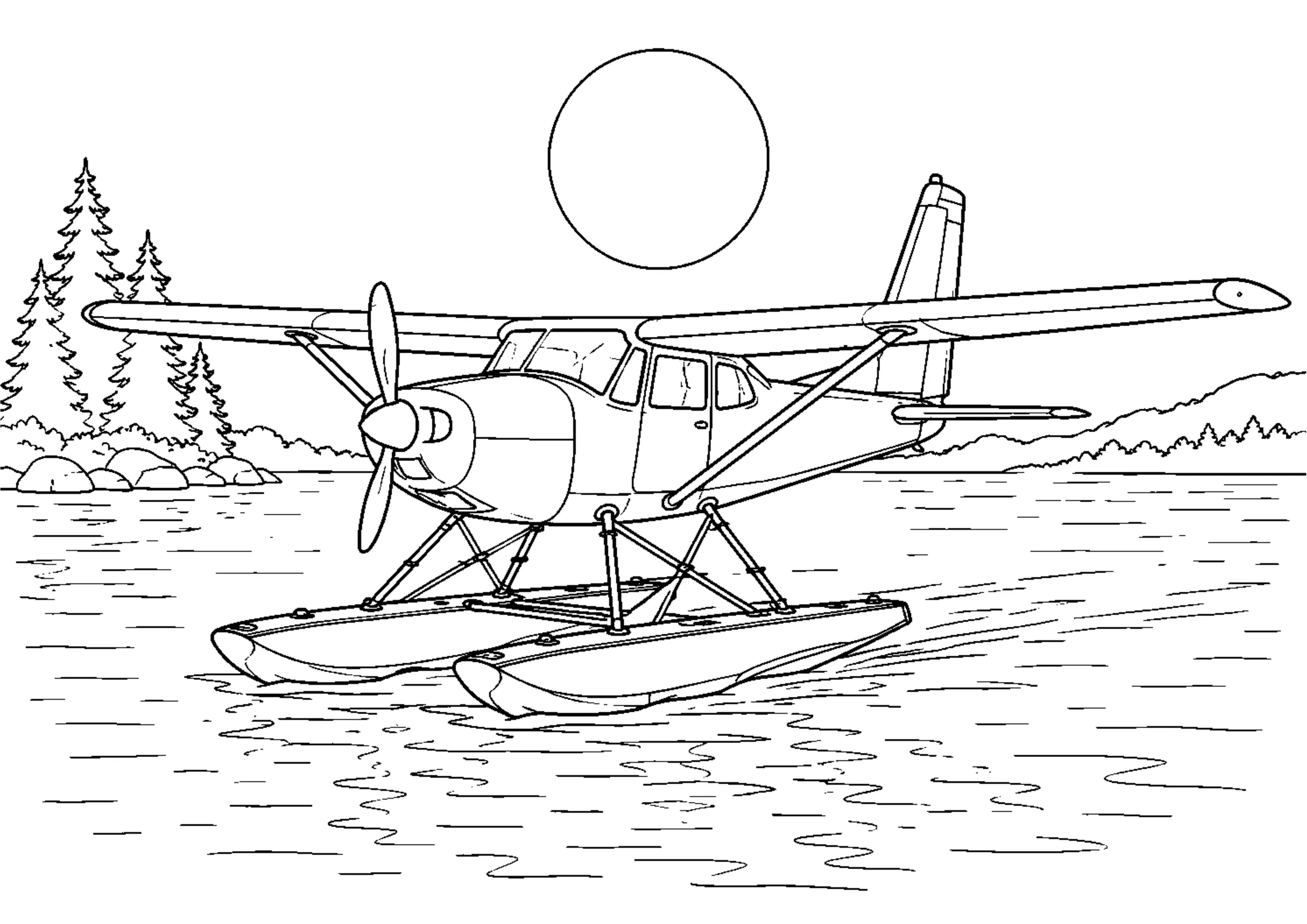 Coloriage Hydravion à imprimer – dessin n°7